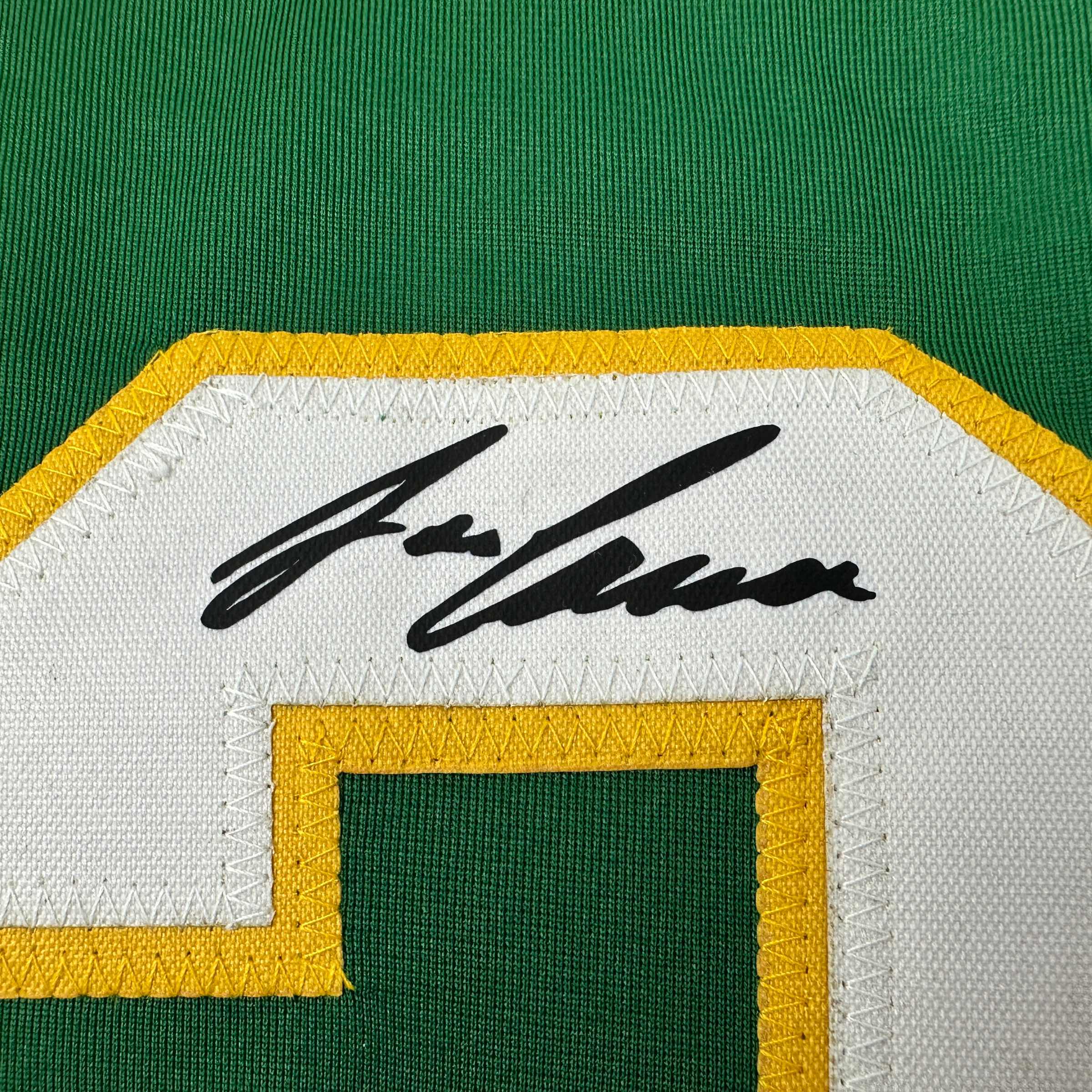 Facsimile Autographed Jose Canseco Oakland Green Reprint Laser Auto Baseball Jersey Size Men's XL