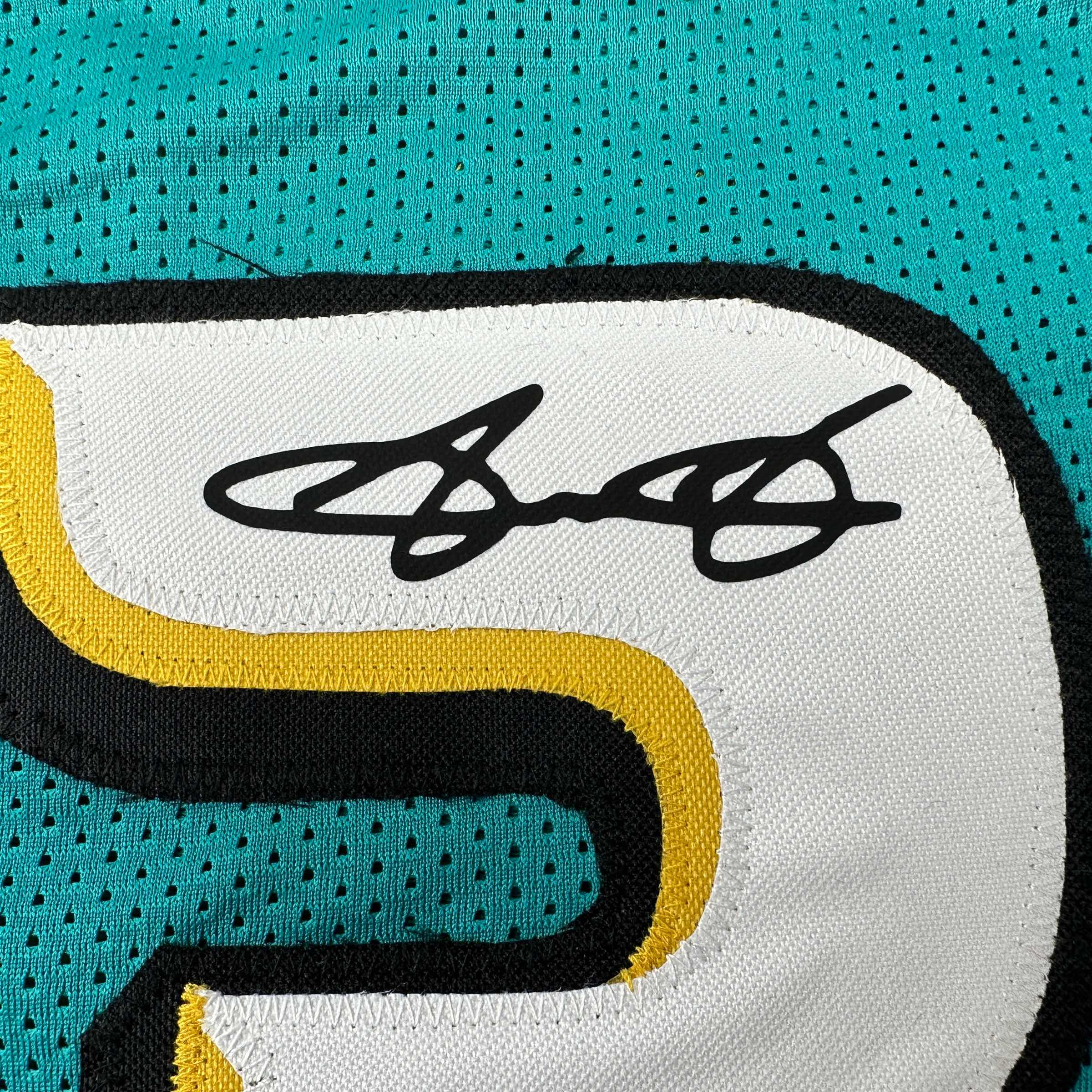 Facsimile Autographed Grant Hill Detroit Teal Reprint Laser Auto Basketball Jersey Size Men's XL
