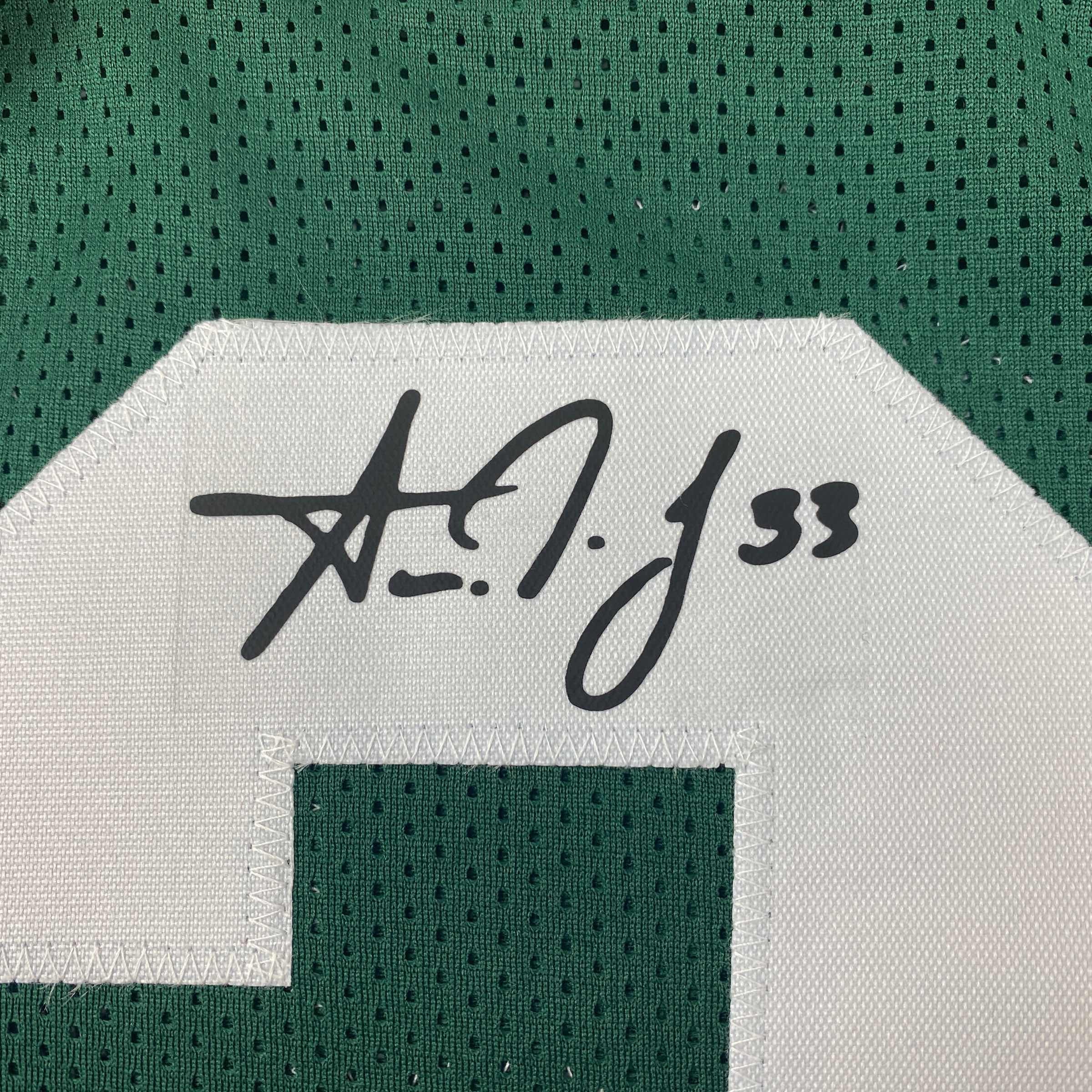 Facsimile Autographed Aaron Jones Green Bay Green Reprint Laser Auto Football Jersey Size Men's XL