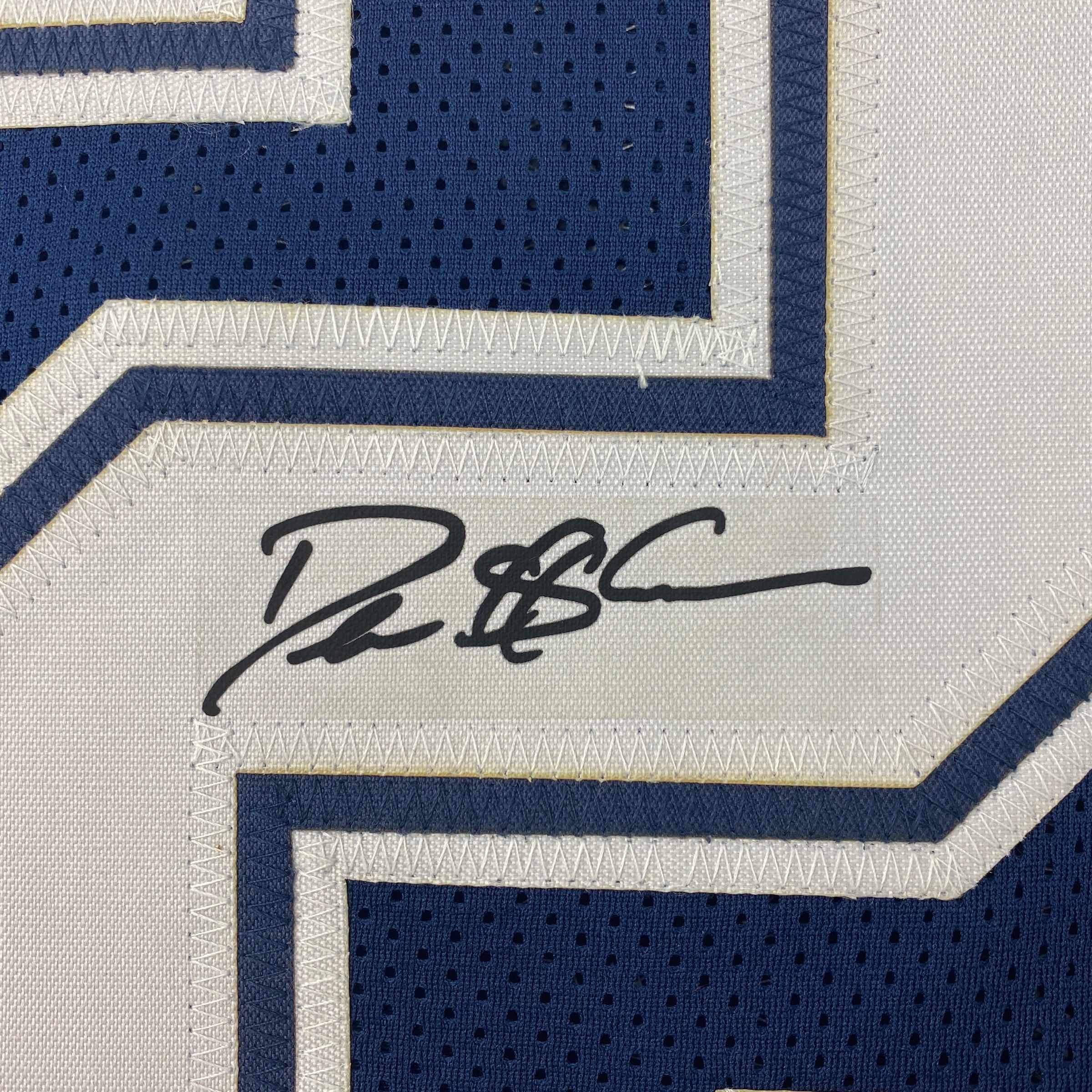 Facsimile Autographed Deion Sanders Dallas Blue Reprint Laser Auto Football Jersey Size Men's XL