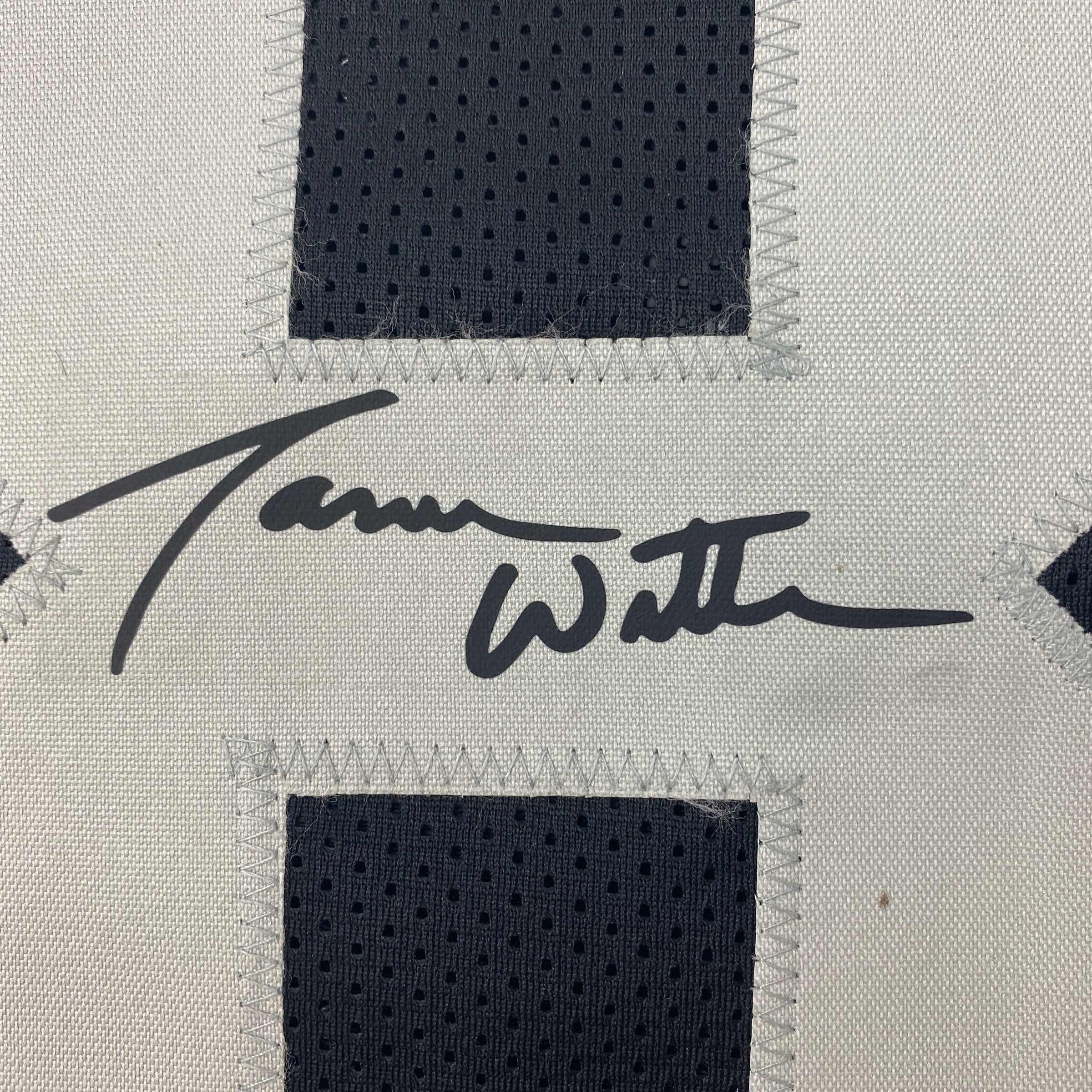 Facsimile Autographed Jason Witten Oakland Las Vegas Black Reprint Laser Auto Football Jersey Size Men's XL
