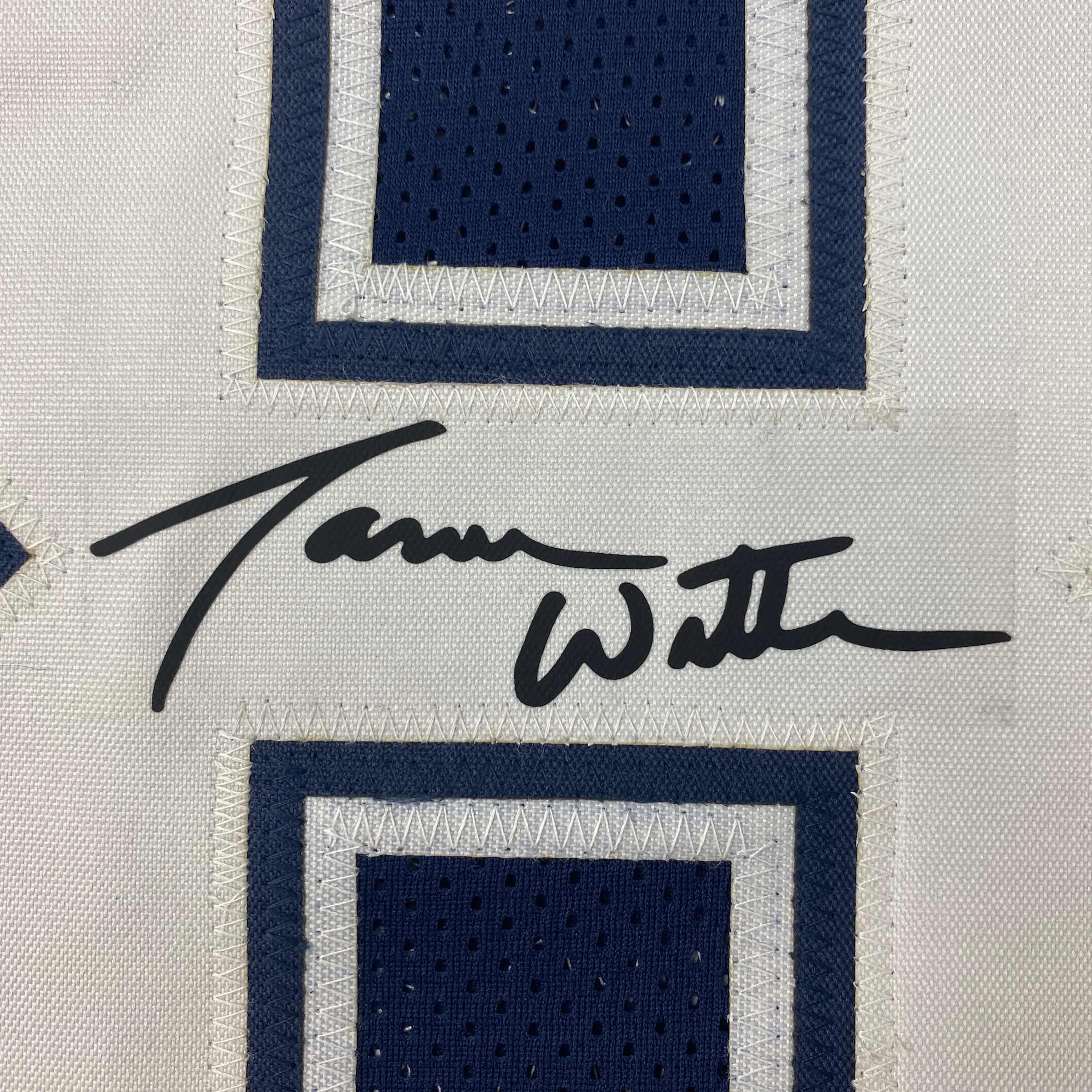 Facsimile Autographed Jason Witten Dallas Blue Reprint Laser Auto Football Jersey Size Men's XL
