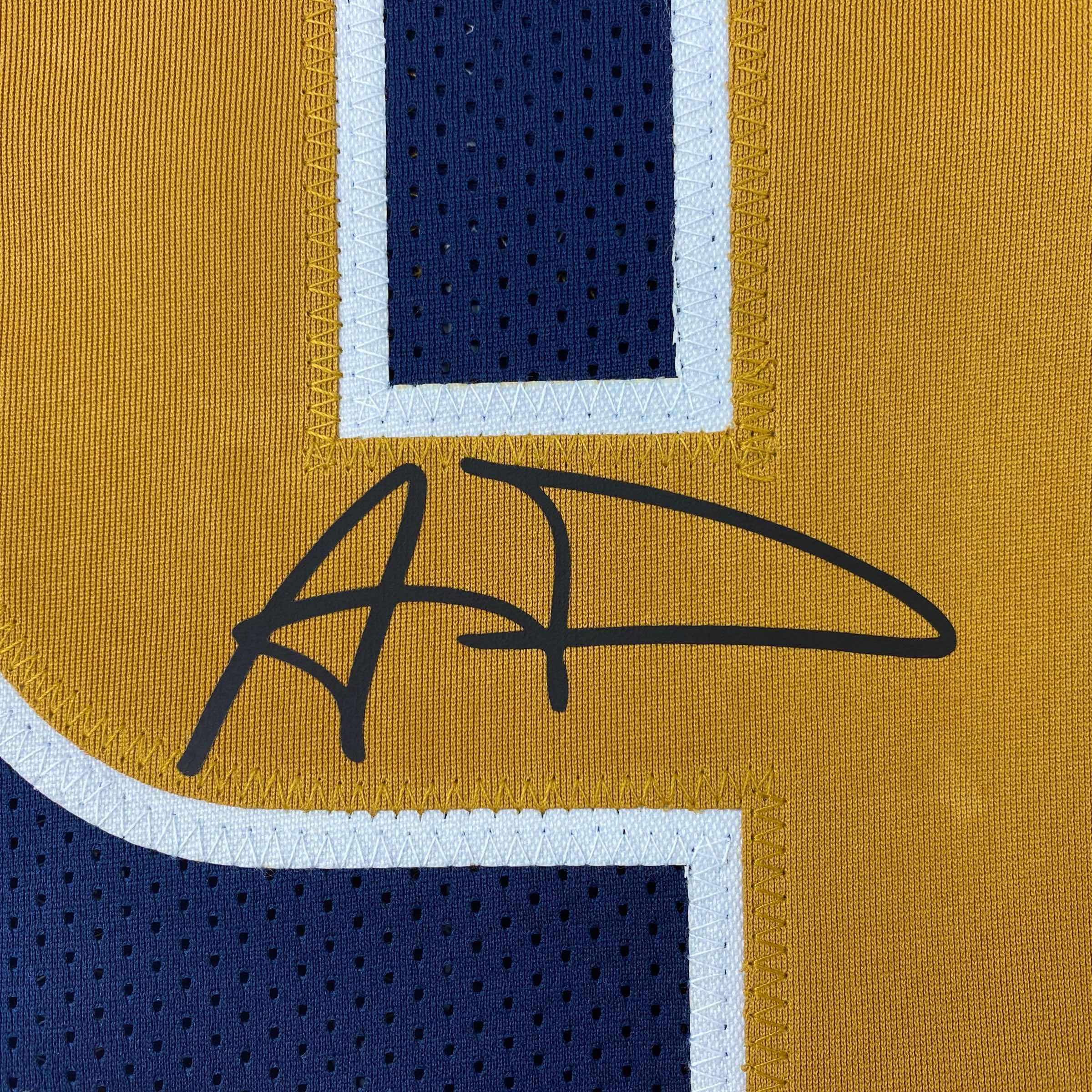 Facsimile Autographed Aaron Donald Los Angeles LA Navy Blue Reprint Laser Auto Football Jersey Size Men's XL