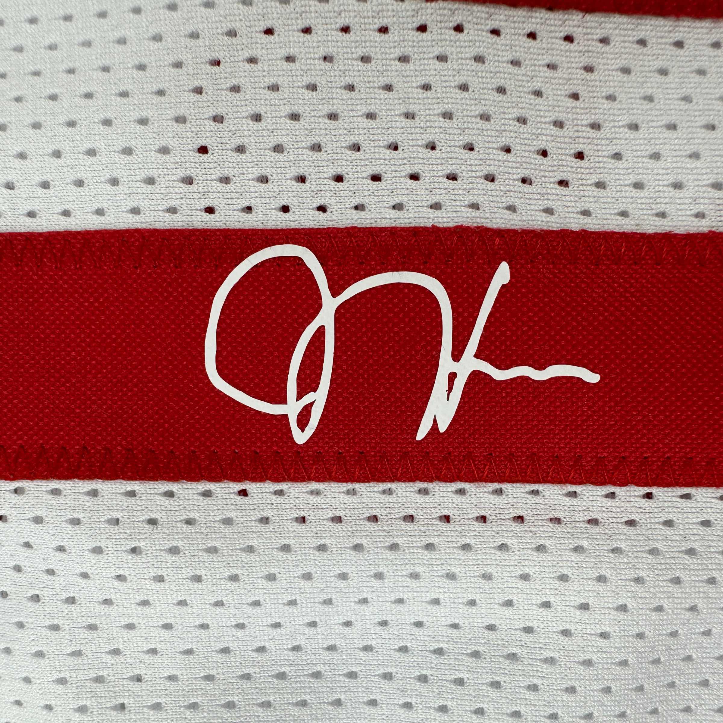 Facsimile Autographed James Harden Houston White Reprint Laser Auto Basketball Jersey Size Men's XL