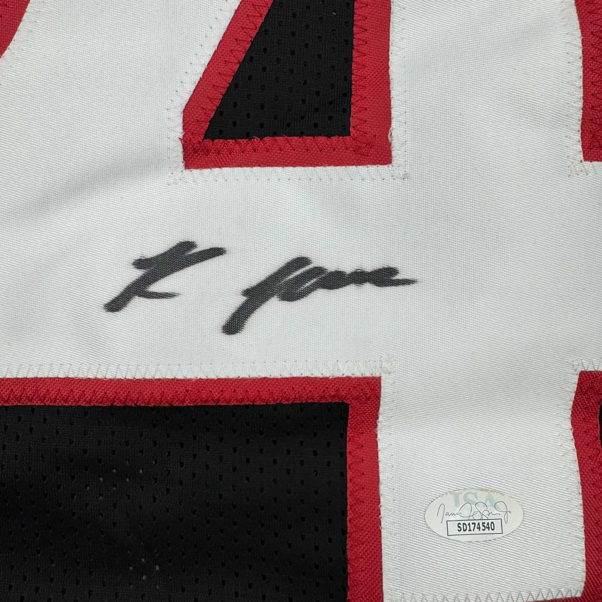 Autographed/Signed Rondale Moore Atlanta Black Football Jersey JSA COA