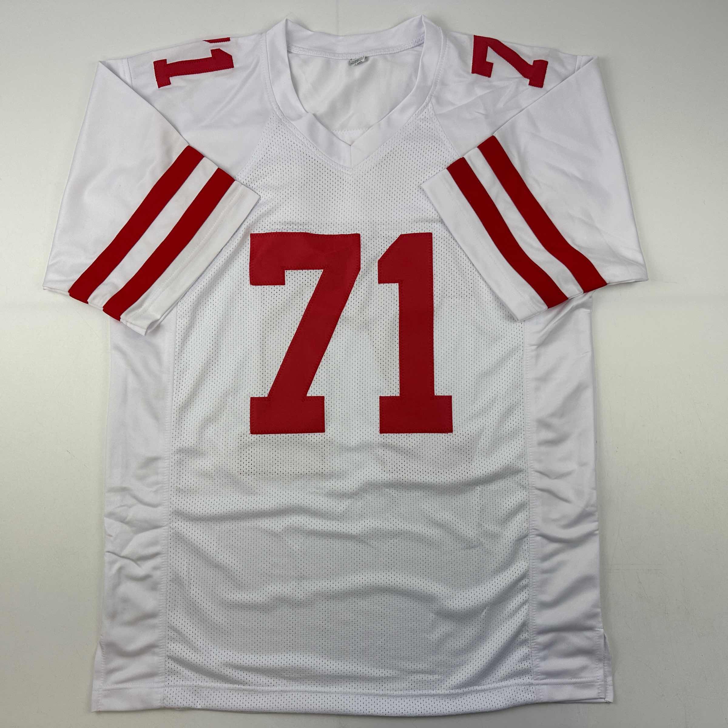 Autographed/Signed Trent Williams San Francisco White Football Jersey Beckett BAS COA