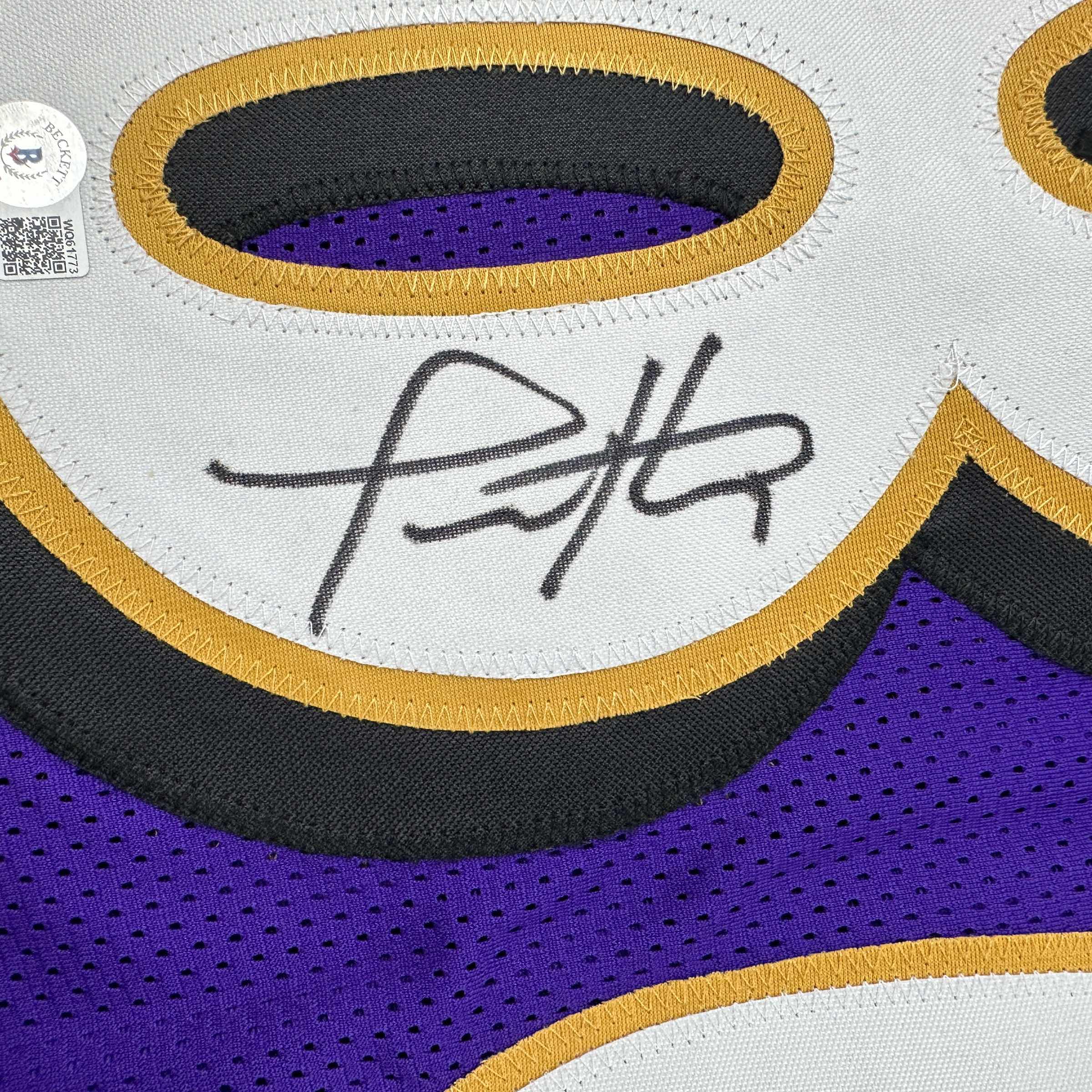 Autographed/Signed Todd Heap Baltimore Purple Football Jersey Beckett BAS COA
