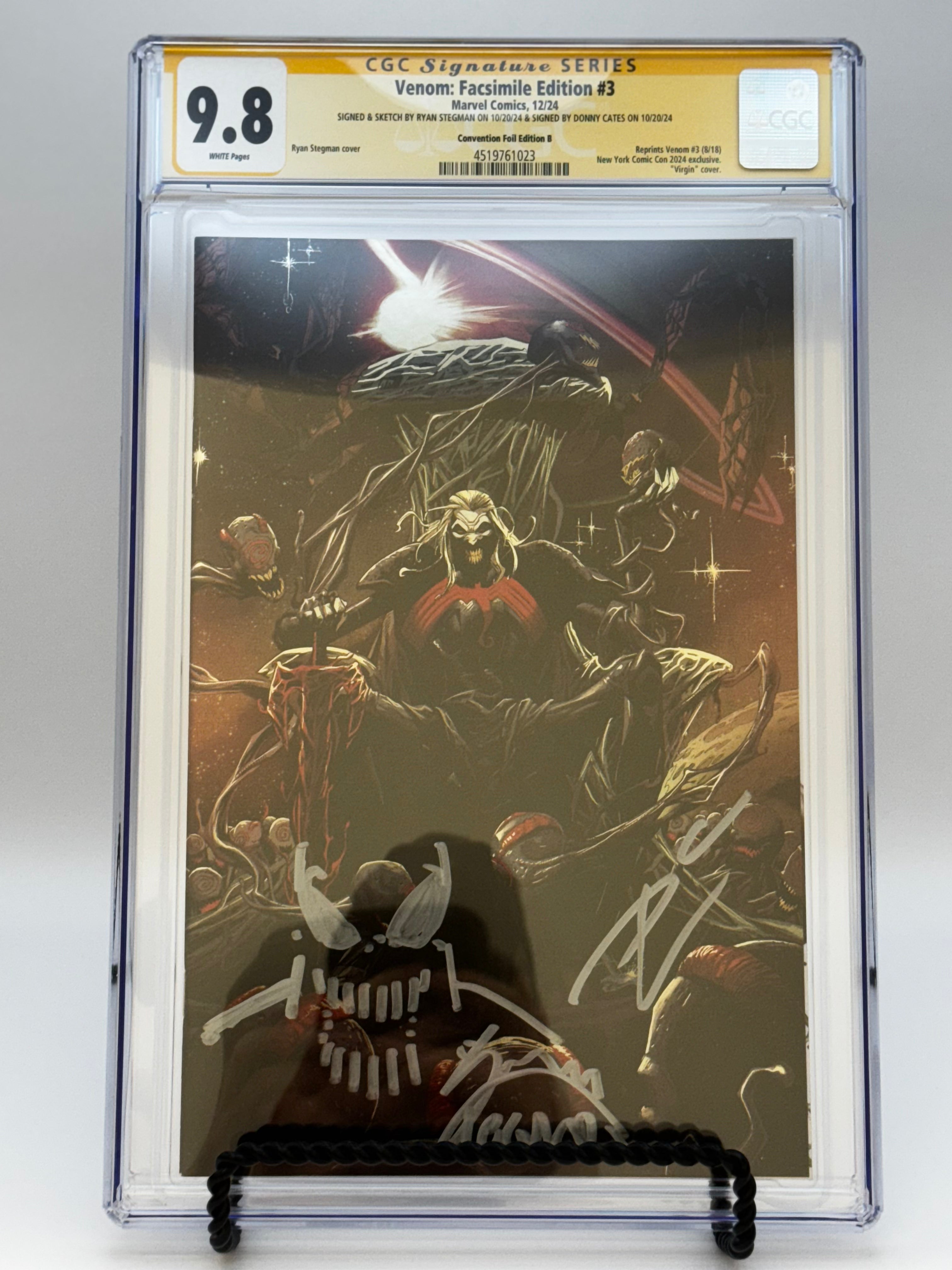 REMARK | SIGNED DONNY CATES | RYAN STEGMAN][FOIL] VENOM #3 UNKNOWN CO