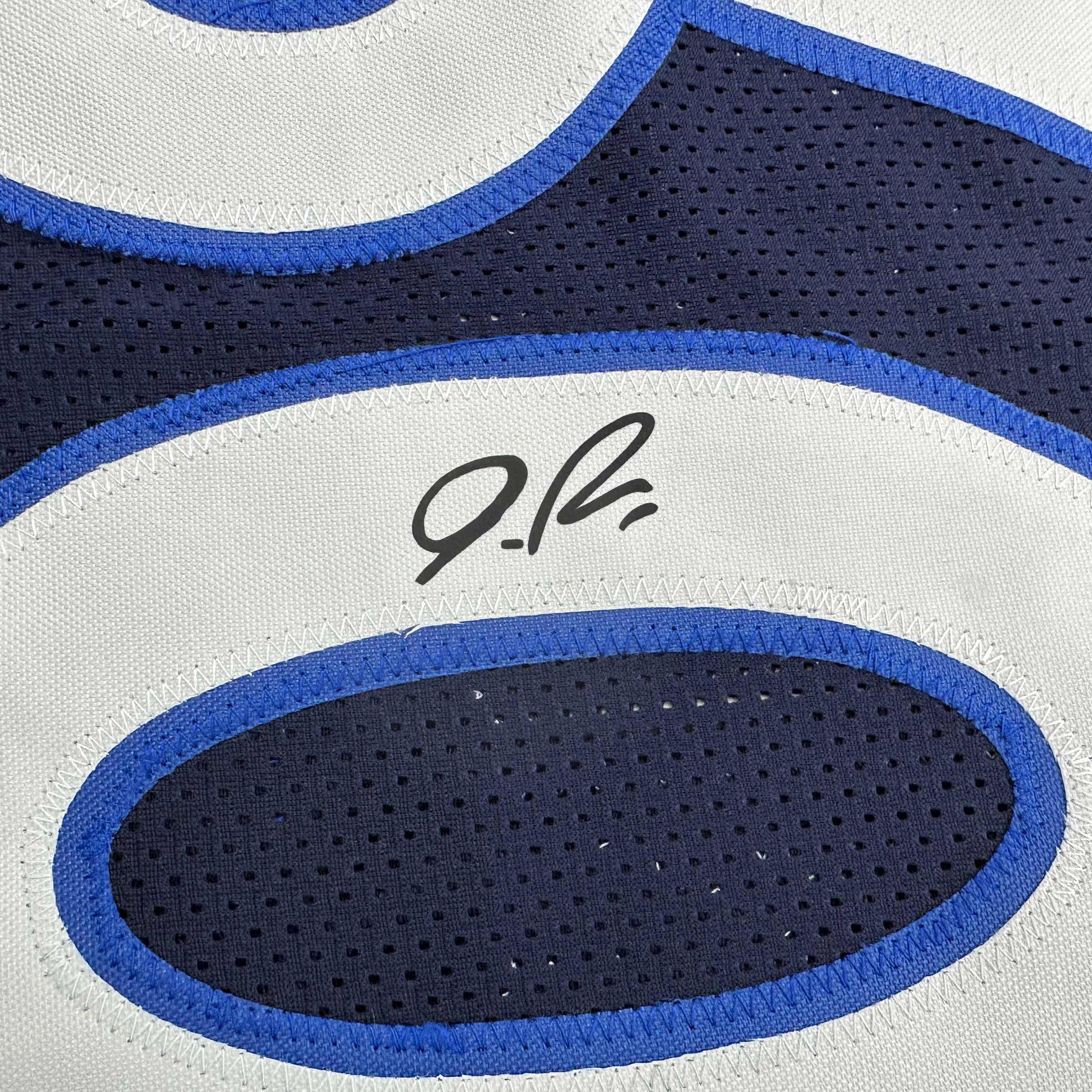 Facsimile Autographed Julius Randle Minnesota Blue Reprint Laser Auto Basketball Jersey Size Men's XL