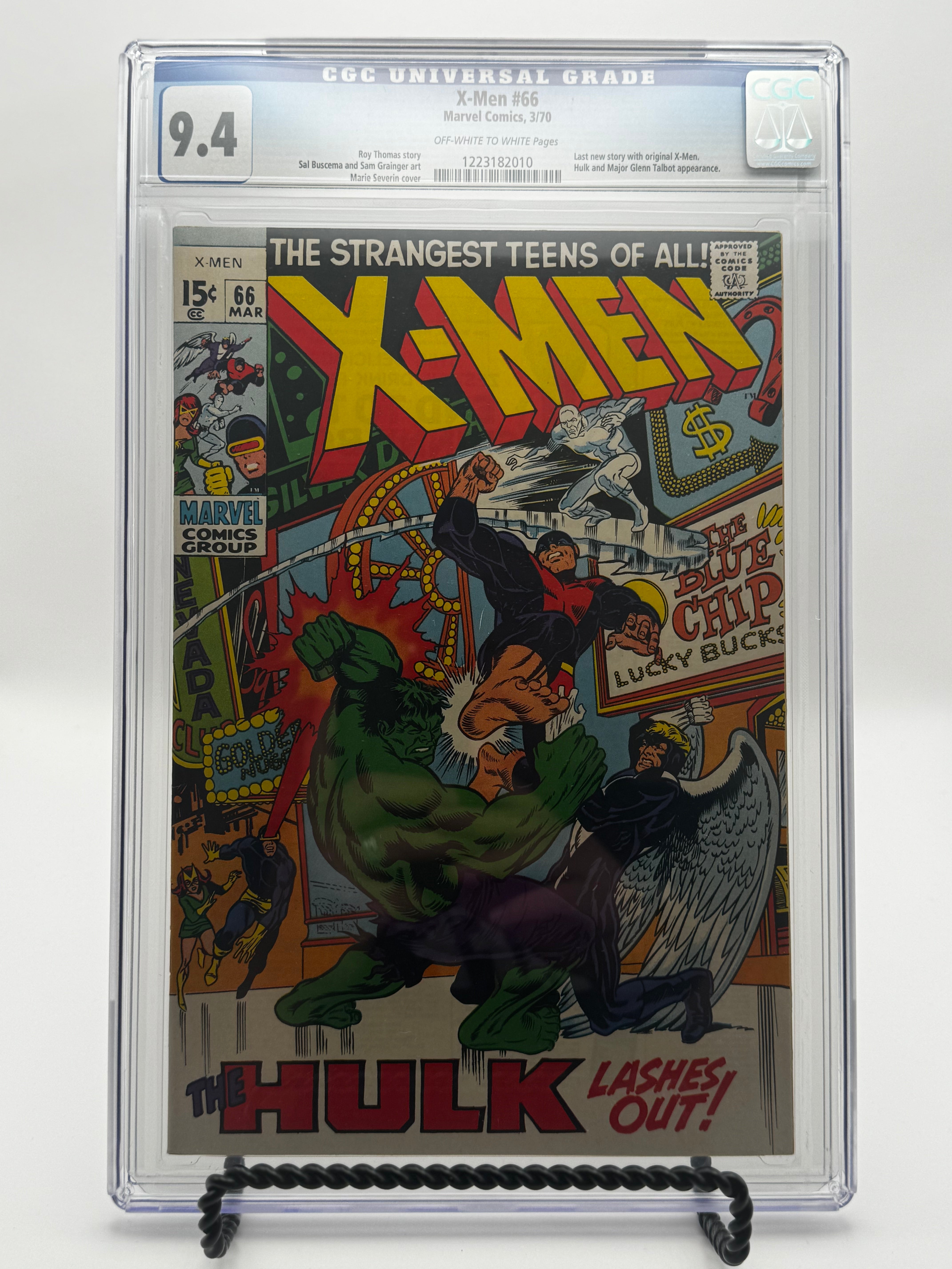 X-Men #66 CGC 9.4 - Last Original X-Men Story (1970)