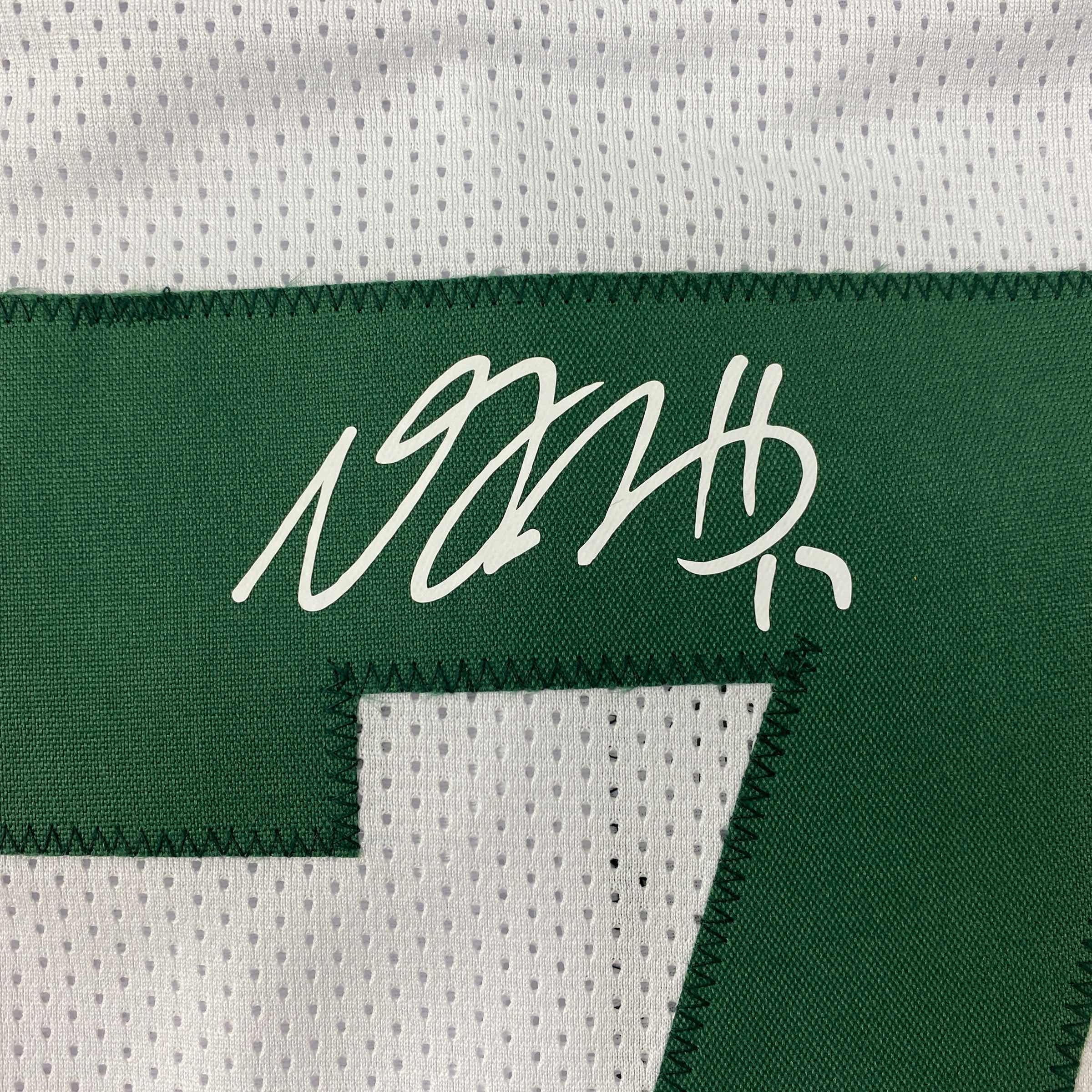 Facsimile Autographed Davante Adams Green Bay White Reprint Laser Auto Football Jersey Size Men's XL
