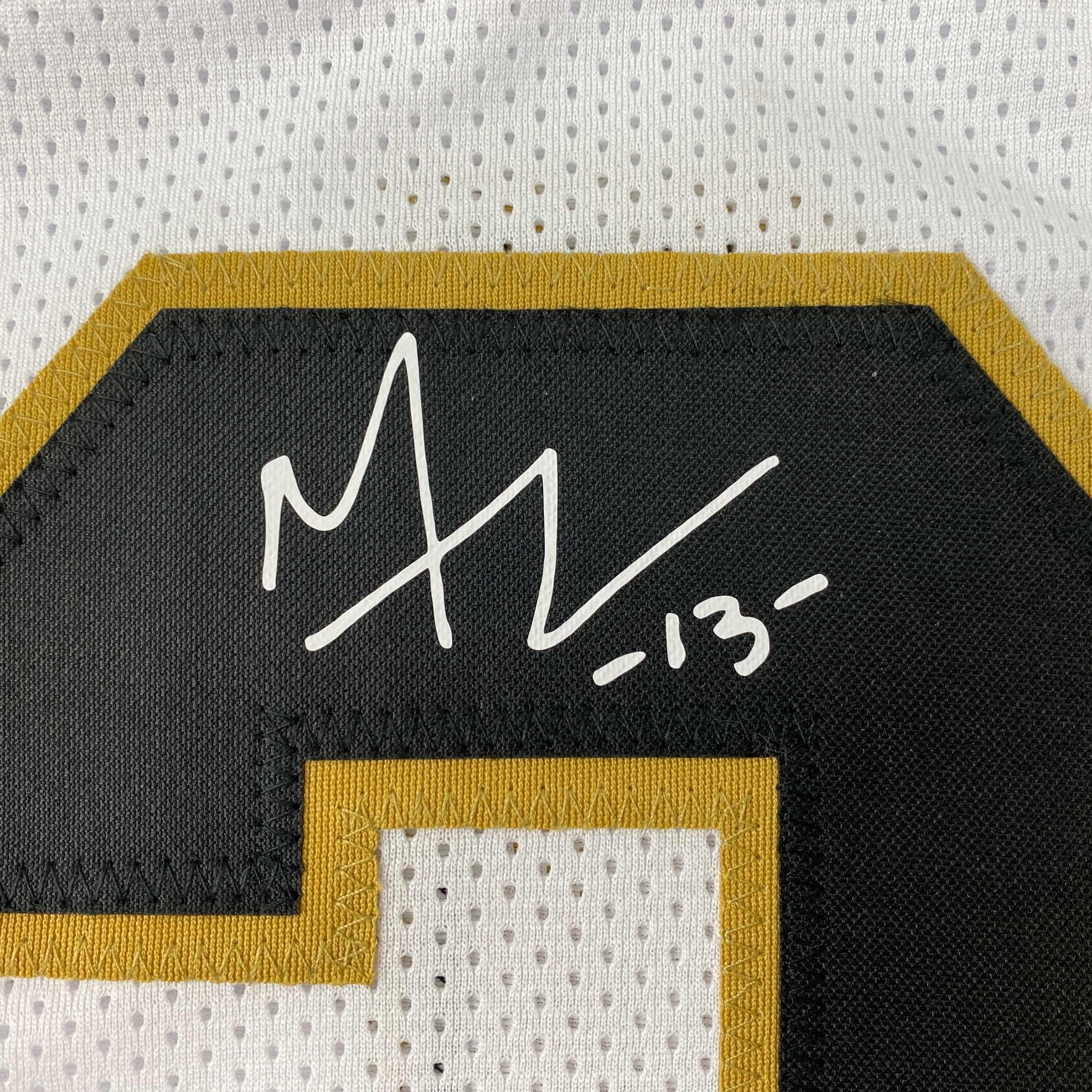 Facsimile Autographed Michael Thomas New Orleans White Reprint Laser Auto Football Jersey Size Men's XL