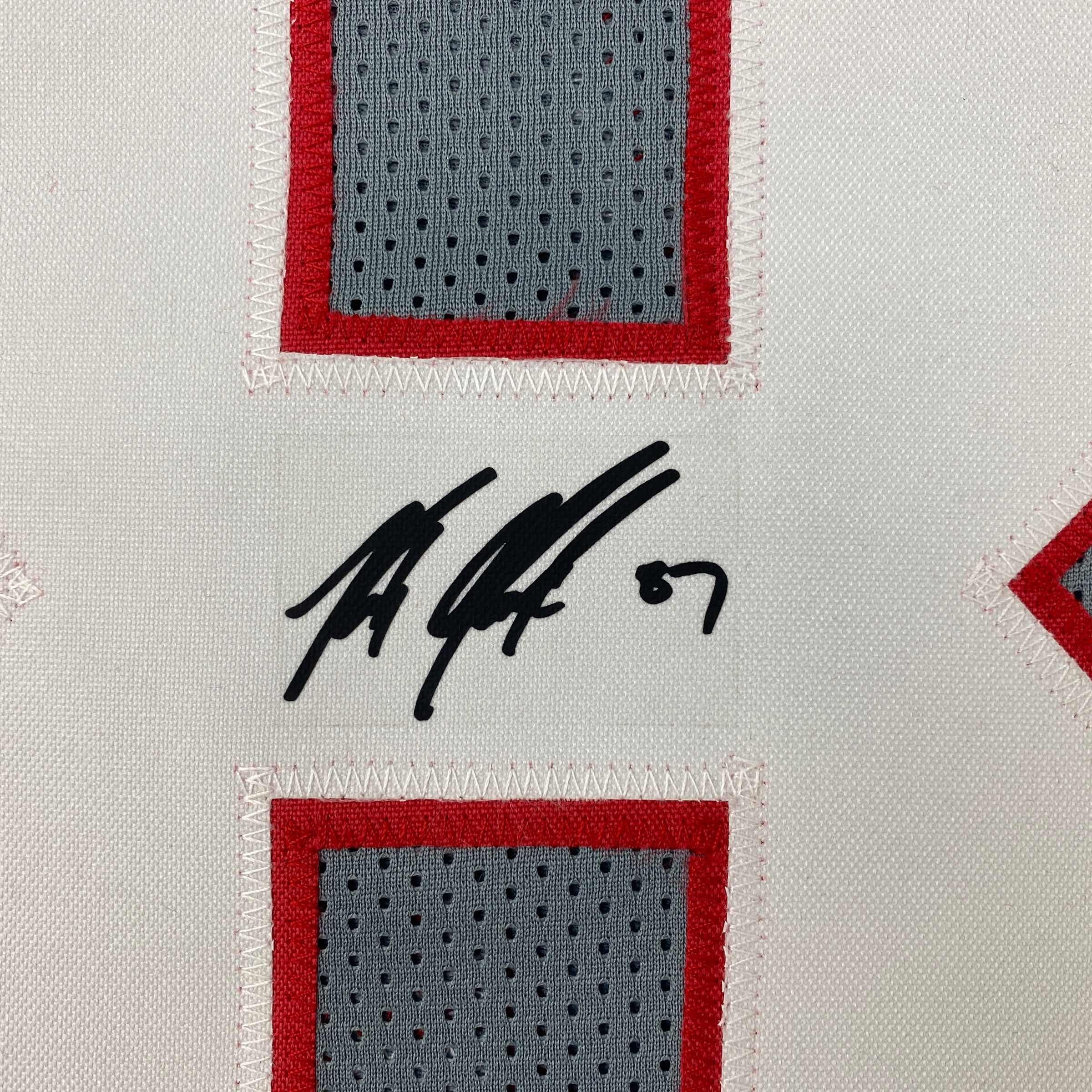Facsimile Autographed Rob Gronk Gronkowski Tampa Bay Grey Pewter Reprint Laser Auto Football Jersey Size Men's XL