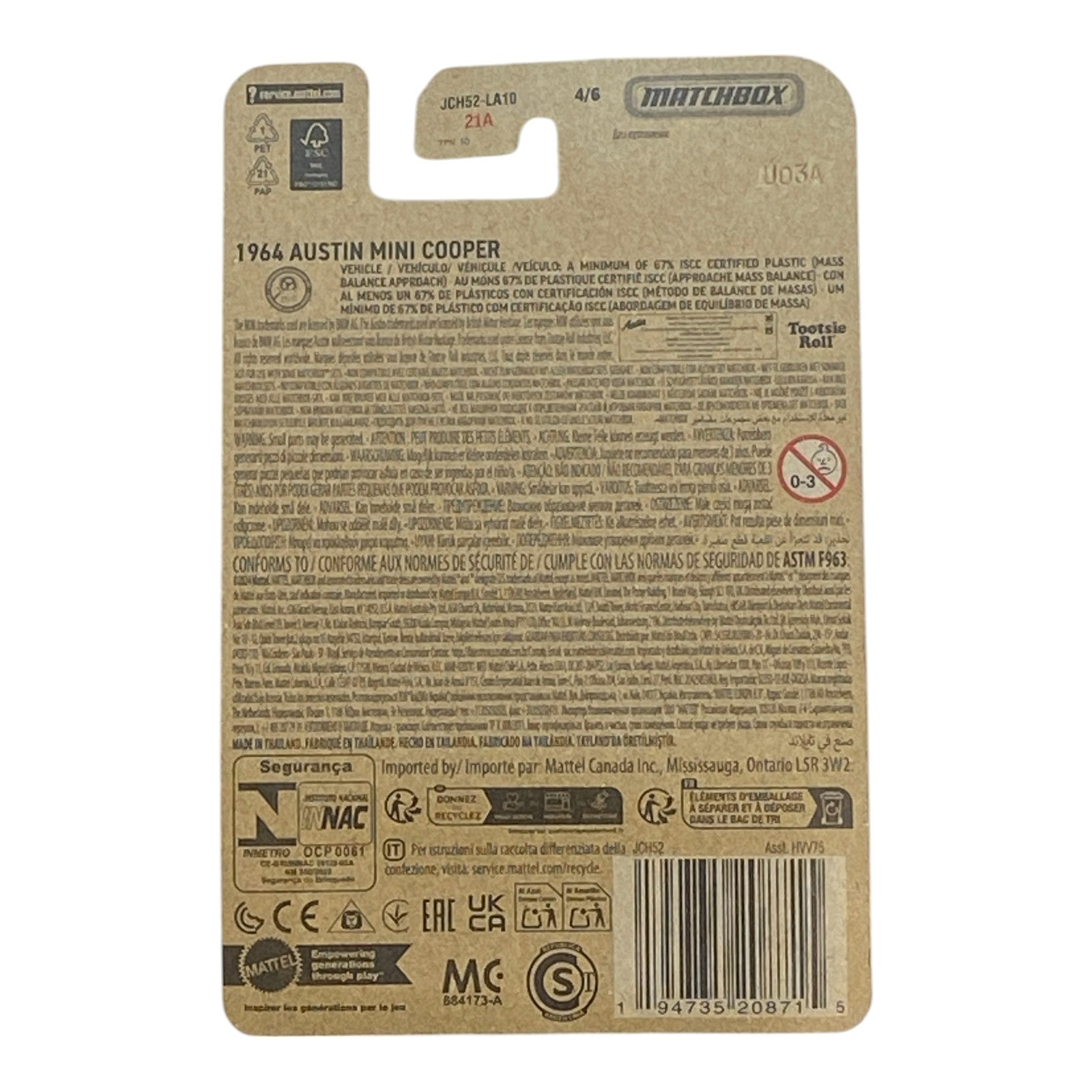 Matchbox 1964 Austin Mini Cooper "Charleston Chew" - Matchbox Series 4/6