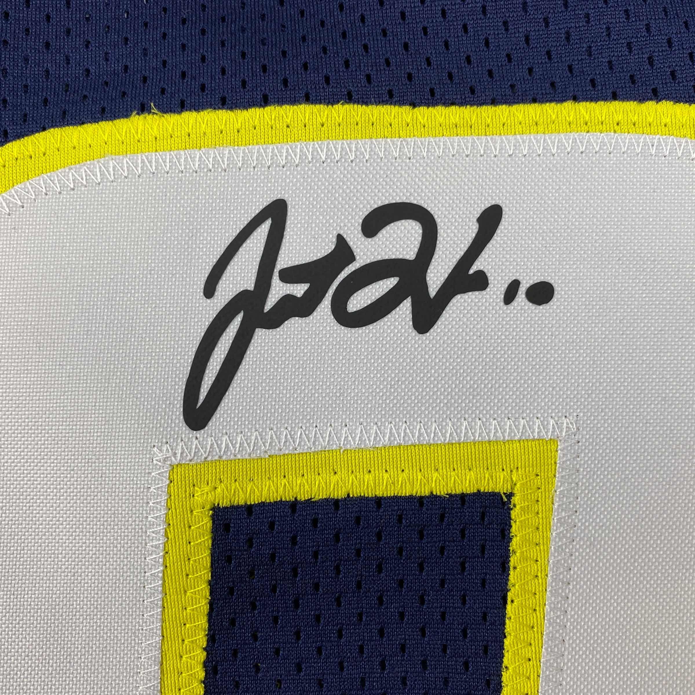 Facsimile Autographed Justin Herbert Los Angeles LA Dark Blue Reprint Laser Auto Football Jersey Size Men's XL