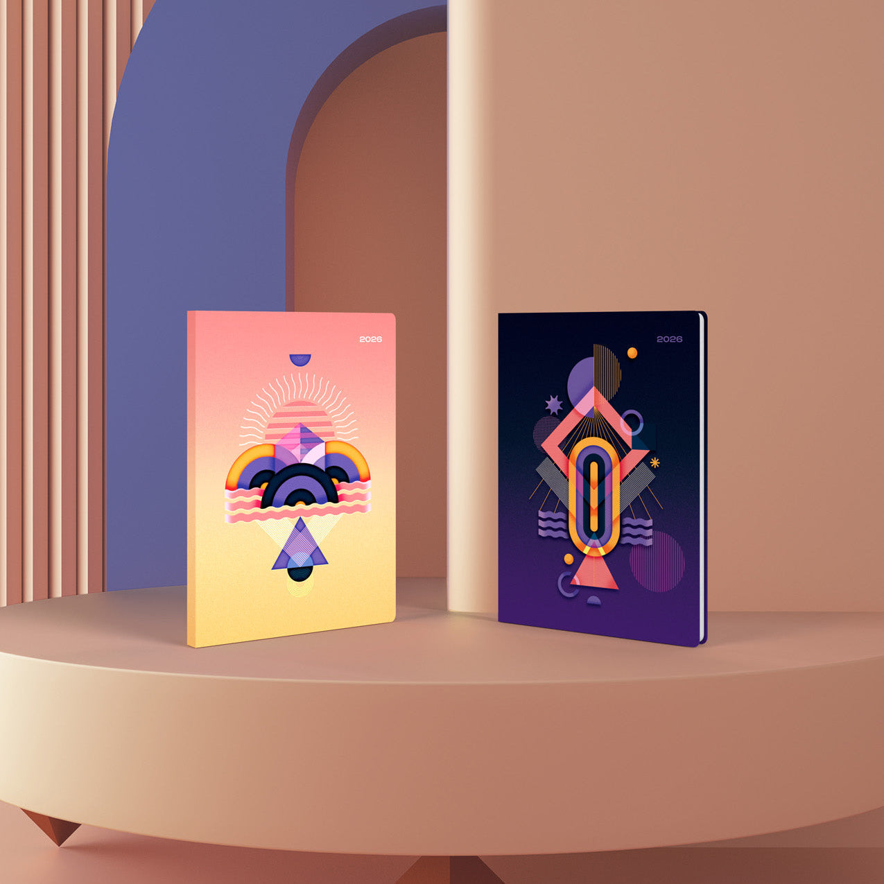 Irregular Geometrics- A5  Week-To-View - Diary - 2026 Calendar Year Planner