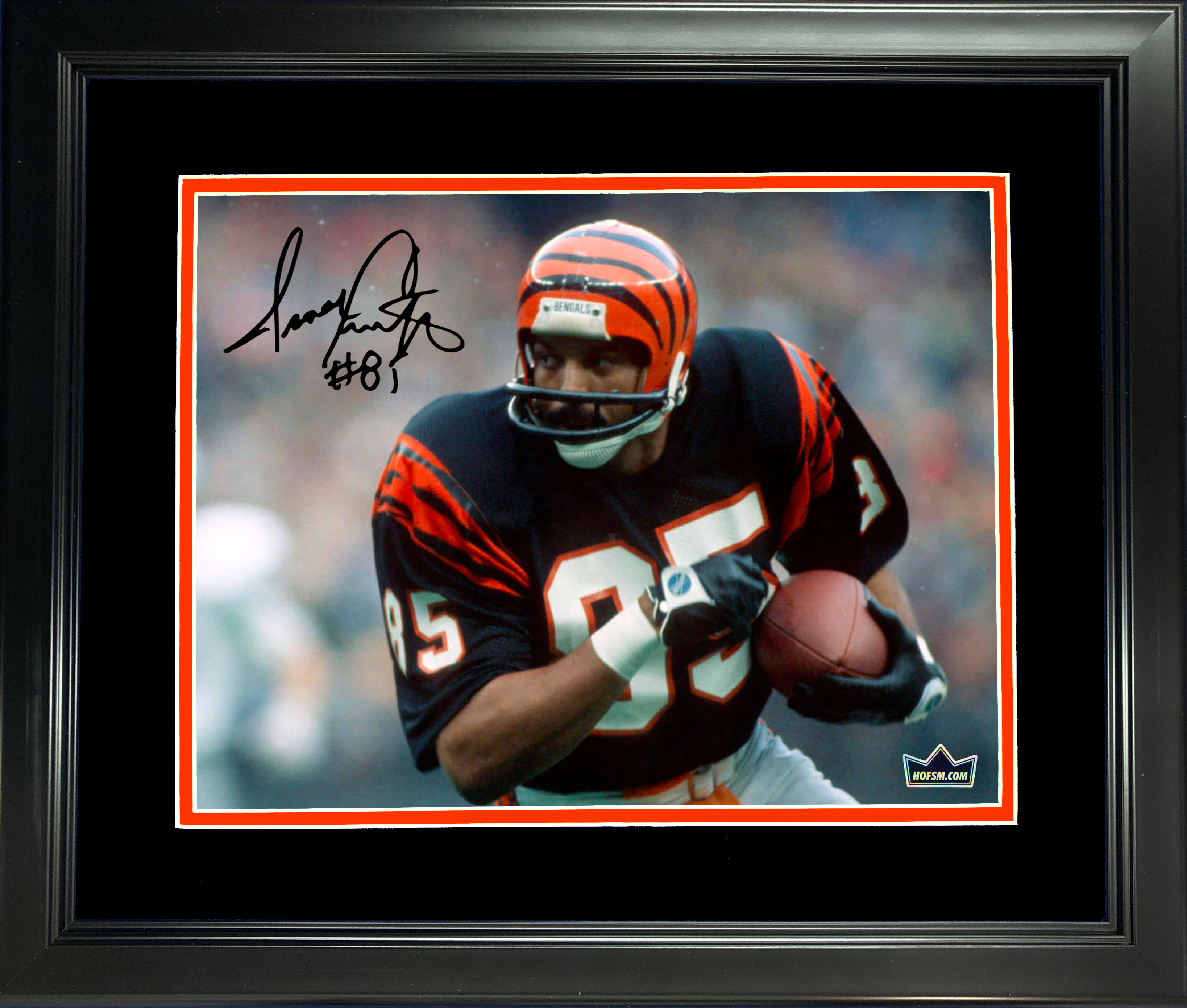 Framed Isaac Curtis Cincinnati Bengals Facsimile Laser Engraved Signature Auto 11"x14" Football Photo HOFSM Holo
