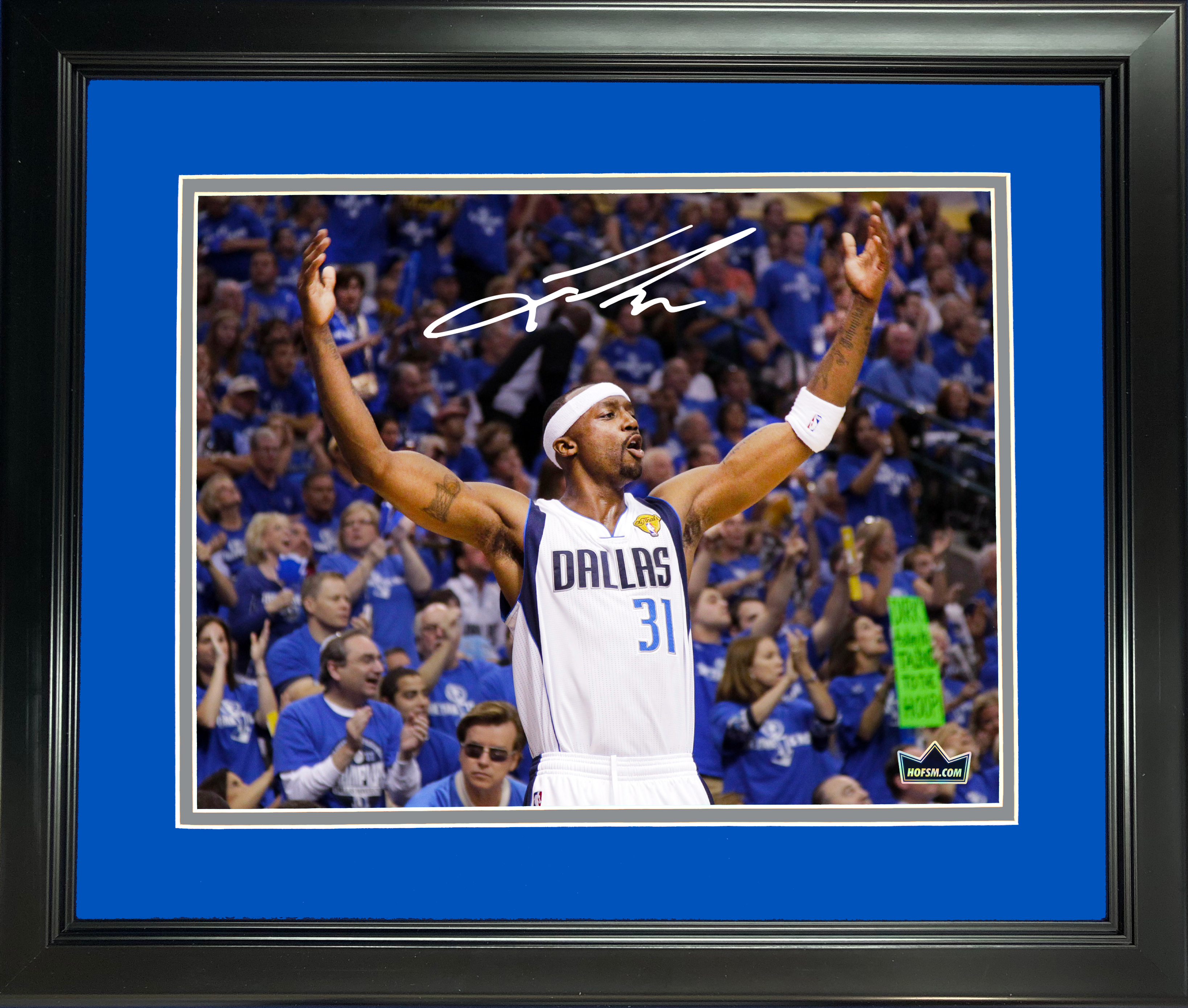 Framed Jason Terry Dallas Mavericks Facsimile Laser Engraved Signature Auto 11"x14" Basketball Photo HOFSM Holo