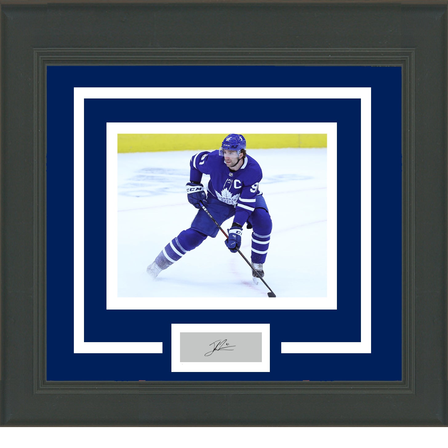 Framed John Tavares Facsimile Laser Engraved Signature Auto Toronto Maple Leafs 11x14 Hockey Photo