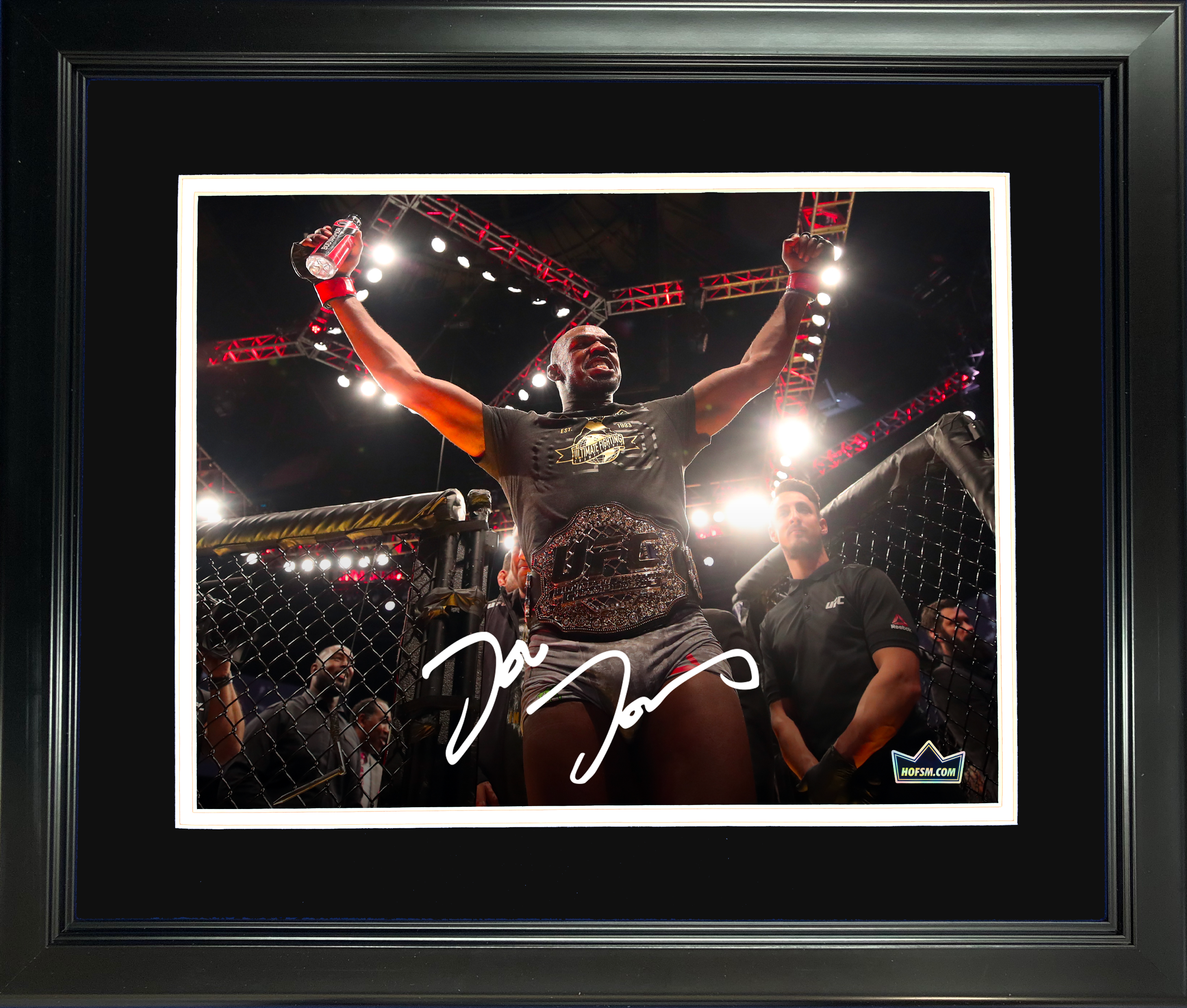 Framed Jon Jones Bones UFC MMA Facsimile Laser Engraved Signature Auto 11"x14" Photo HOFSM Holo