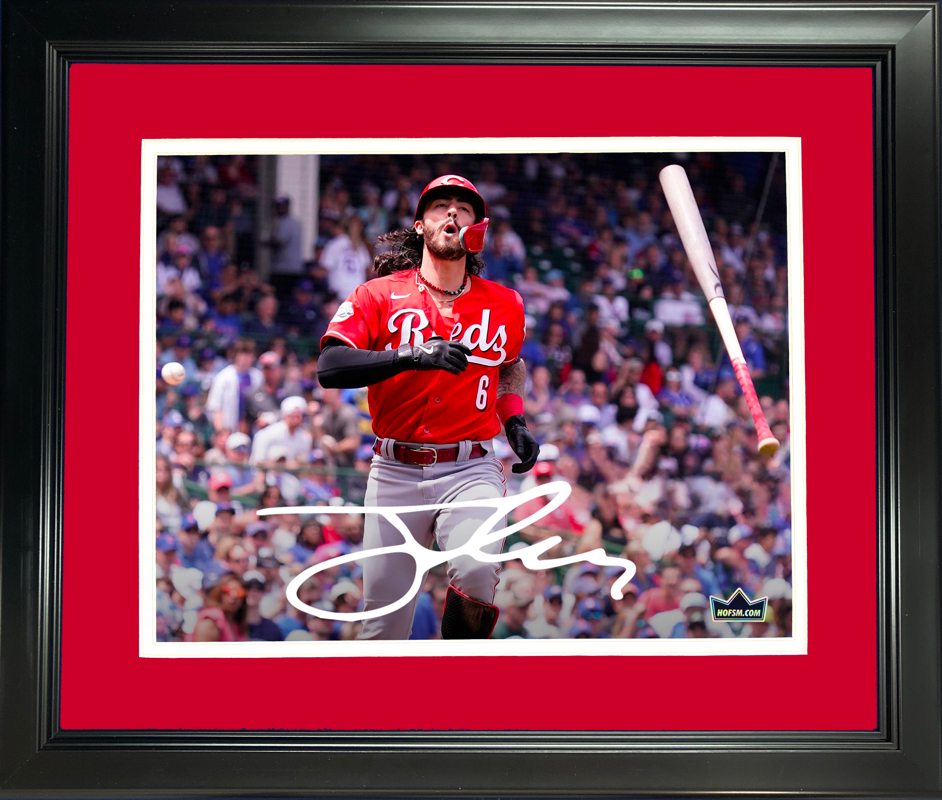 Framed Jonathan India Cincinnati Reds Facsimile Laser Engraved Signature Auto 11"x14" Baseball Photo HOFSM Holo