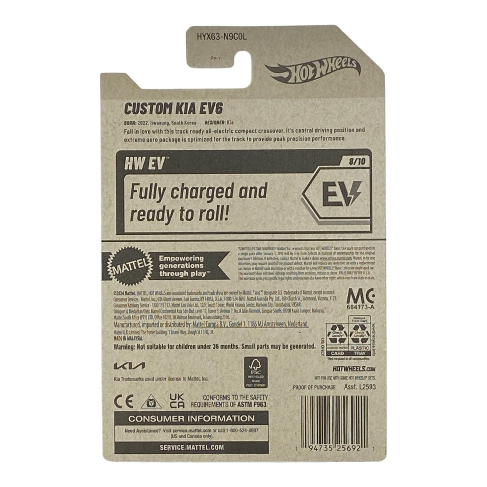Hot Wheels Custom Kia EV6 - HW EV Series 8/10