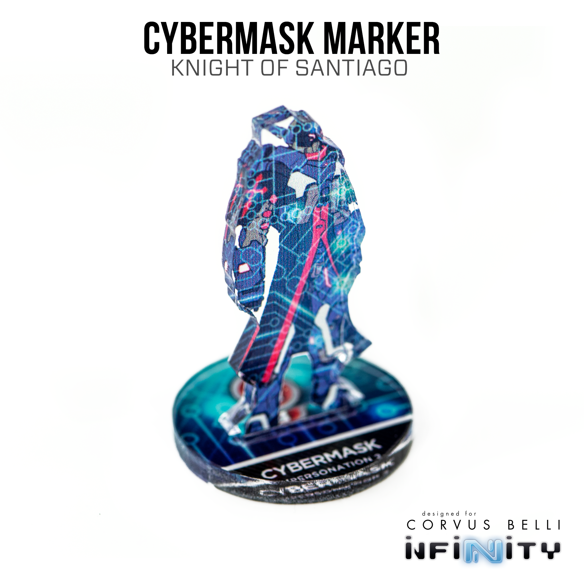 Infinity 3D Markers: Knight of Santiago (25mm Cybermask)