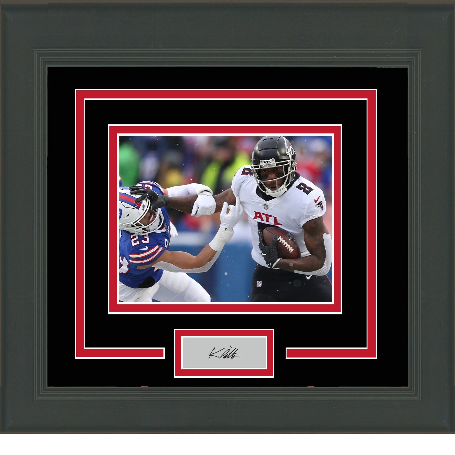 Framed Kyle Pitts Facsimile Laser Engraved Signature Auto Atlanta Falcons 11x14 Football Photo