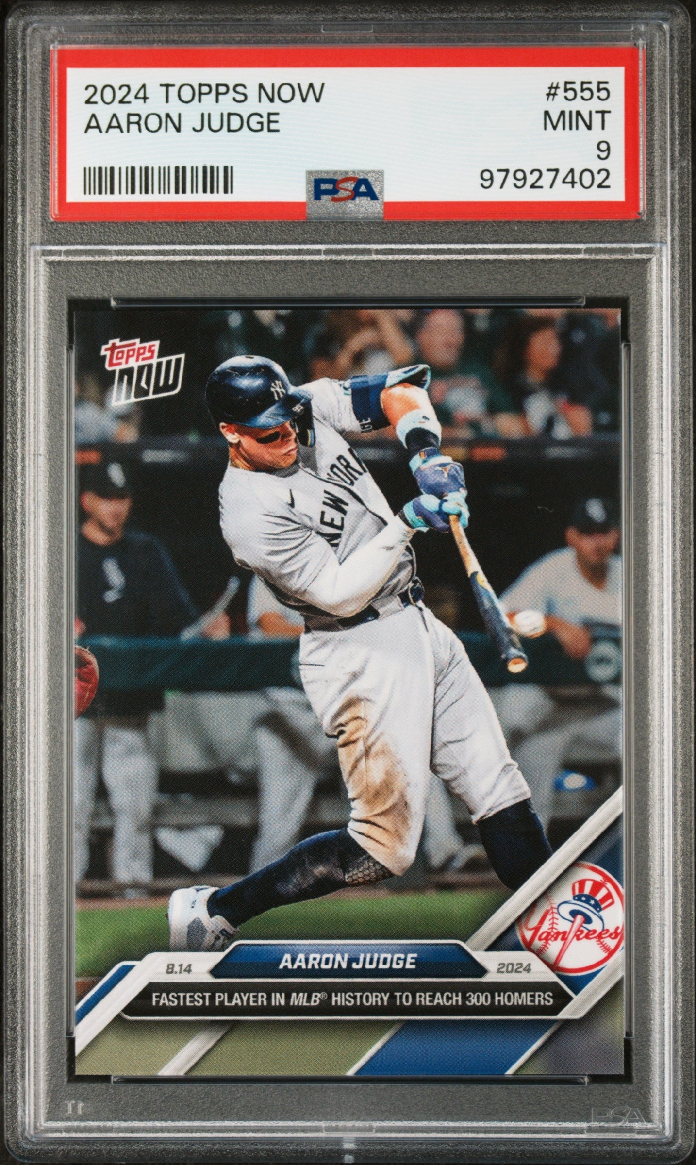 aaron judge graded cards 2024 Topps Now #555 Fastest to 300 HRs Baseball Car Pack Options:Zoroark Silvally whether showcased in a Structure Dark World