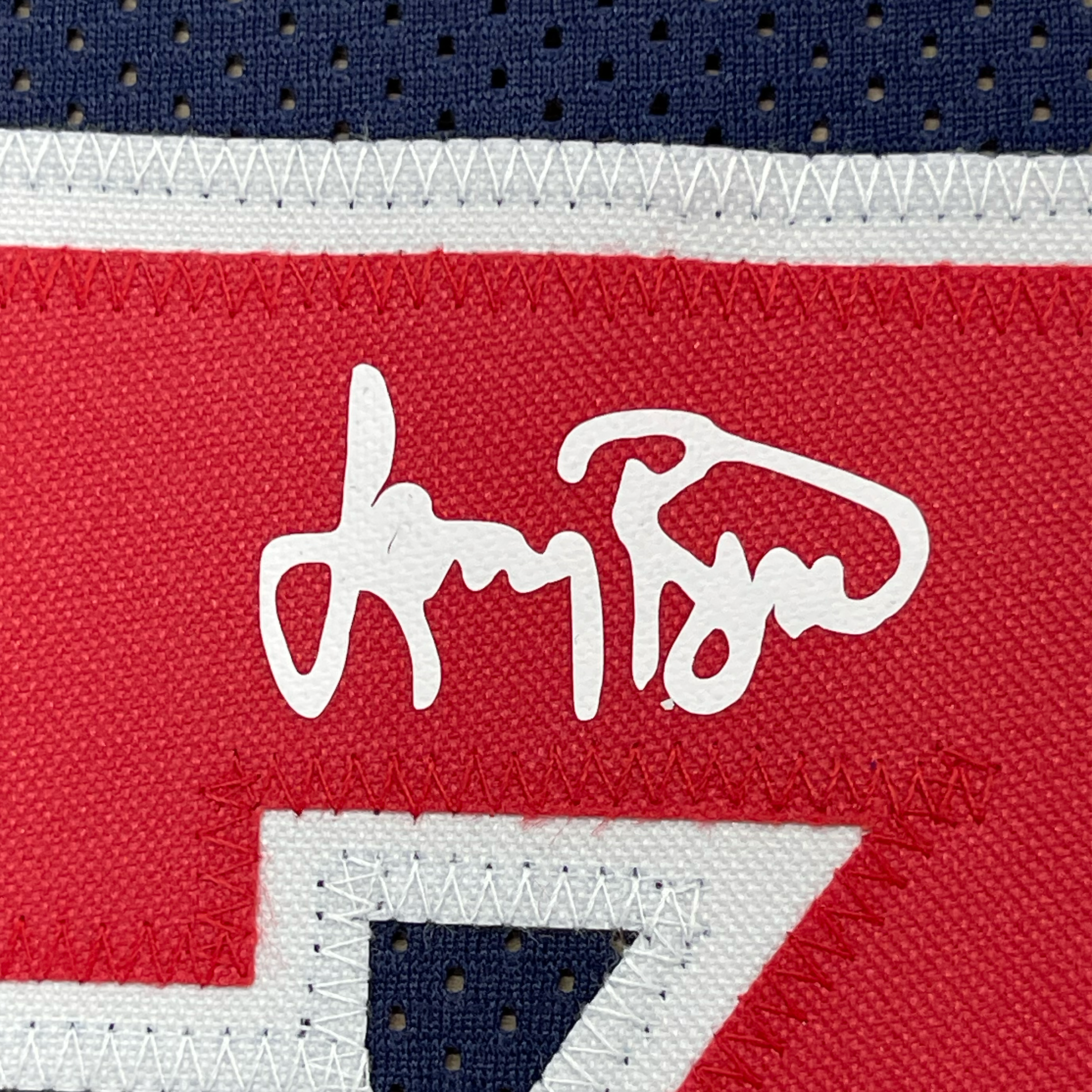 Framed Facsimile Autographed Larry Bird 35x39 United States Team USA Olympics Blue Reprint Laser Auto Basketball Jersey