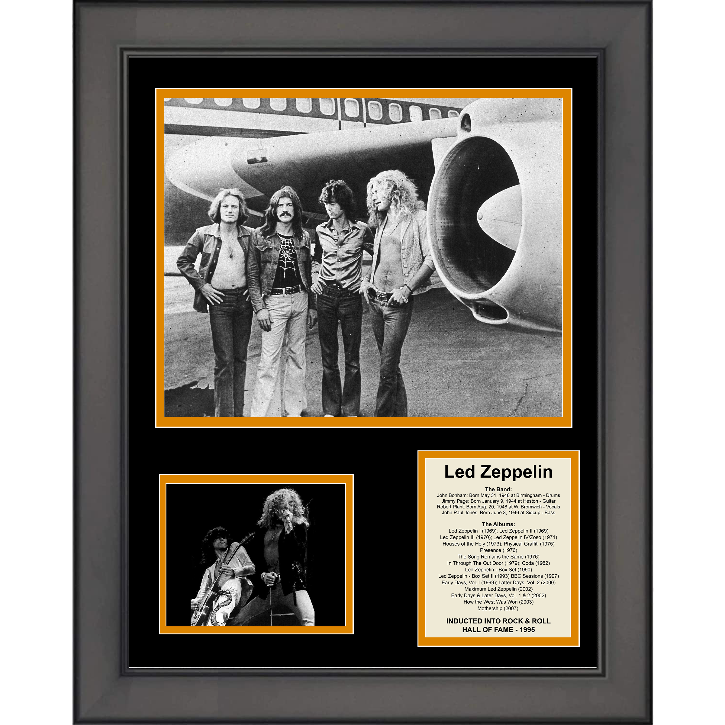 Framed Led Zeppelin IV Album 11"x14" Music Three Photo Collage #2
