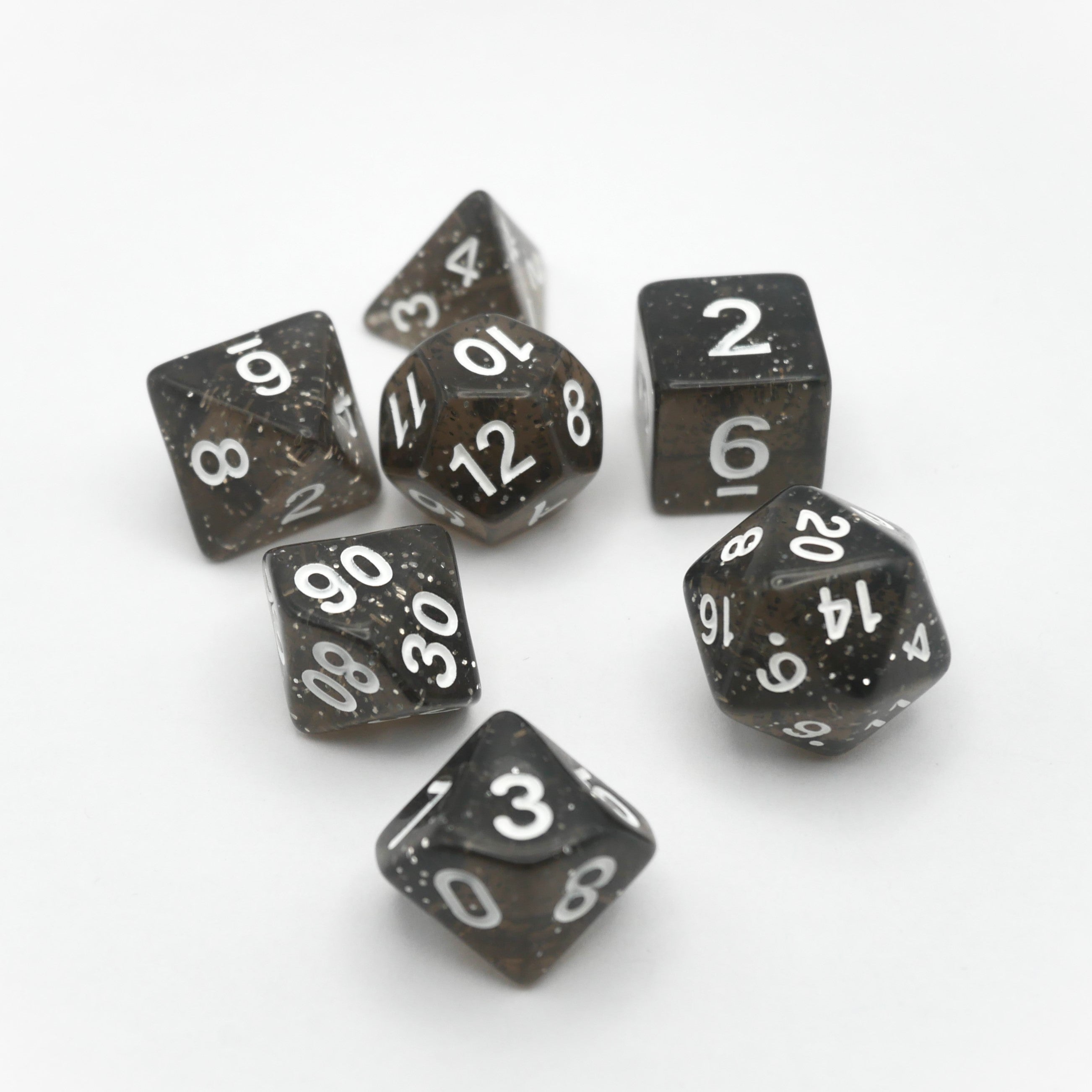 Essence of Licorice - 7 Piece DnD Dice Set | Acrylic RPG Gaming Dice