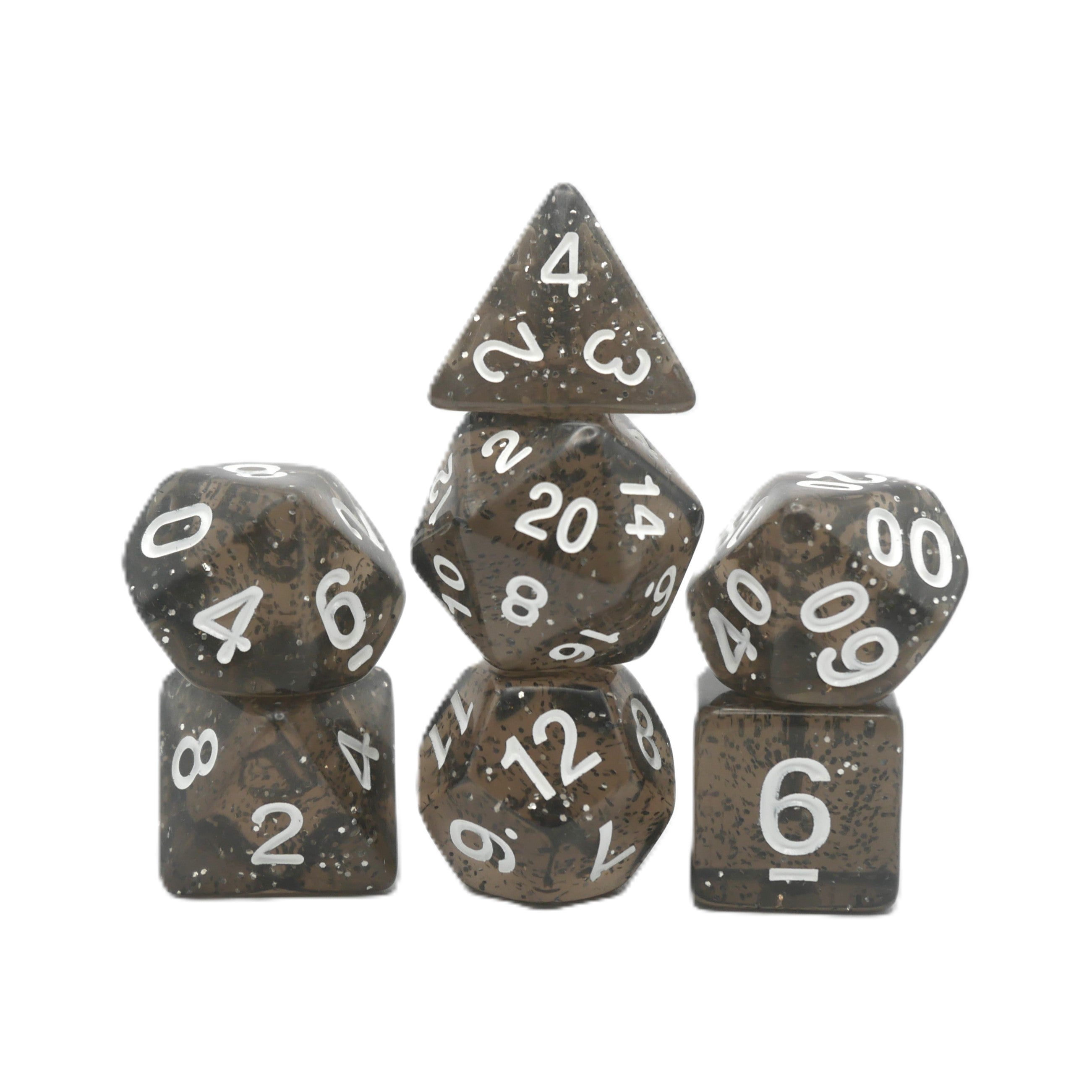 Essence of Licorice - 7 Piece DnD Dice Set | Acrylic RPG Gaming Dice