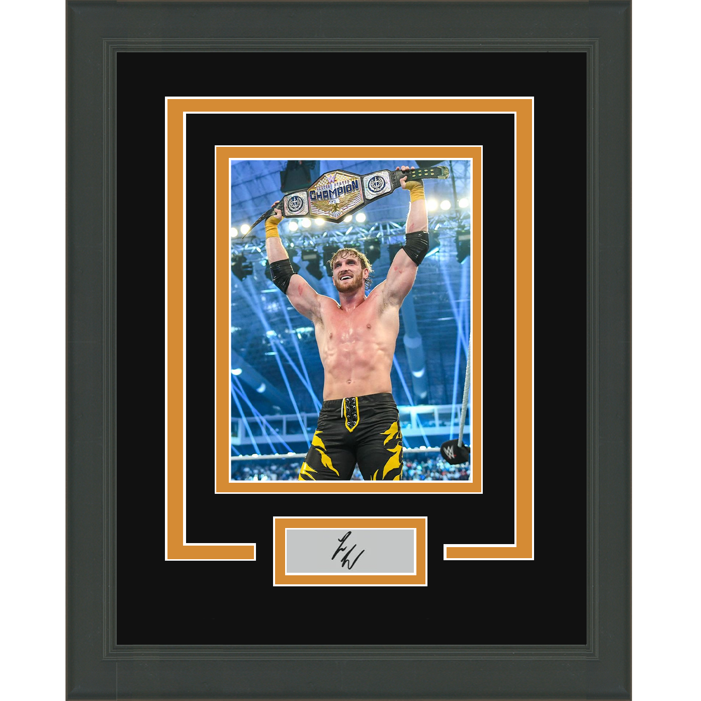 Framed Logan Paul Facsimile Laser Engraved Signature Auto 11x14 WWE Wrestling Photo