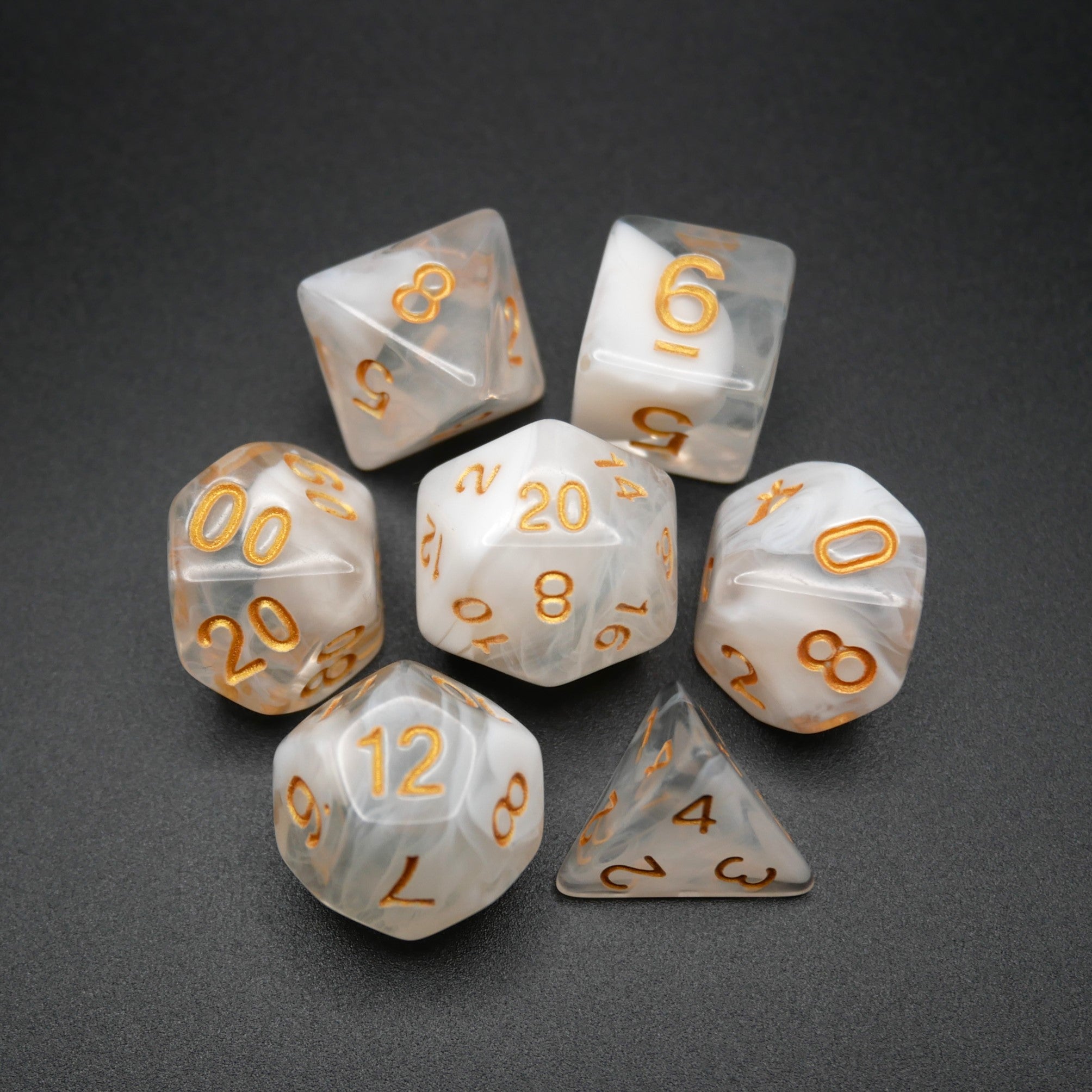 Lost Memories - 7 Piece DnD Dice Set | Acrylic RPG Gaming Dice