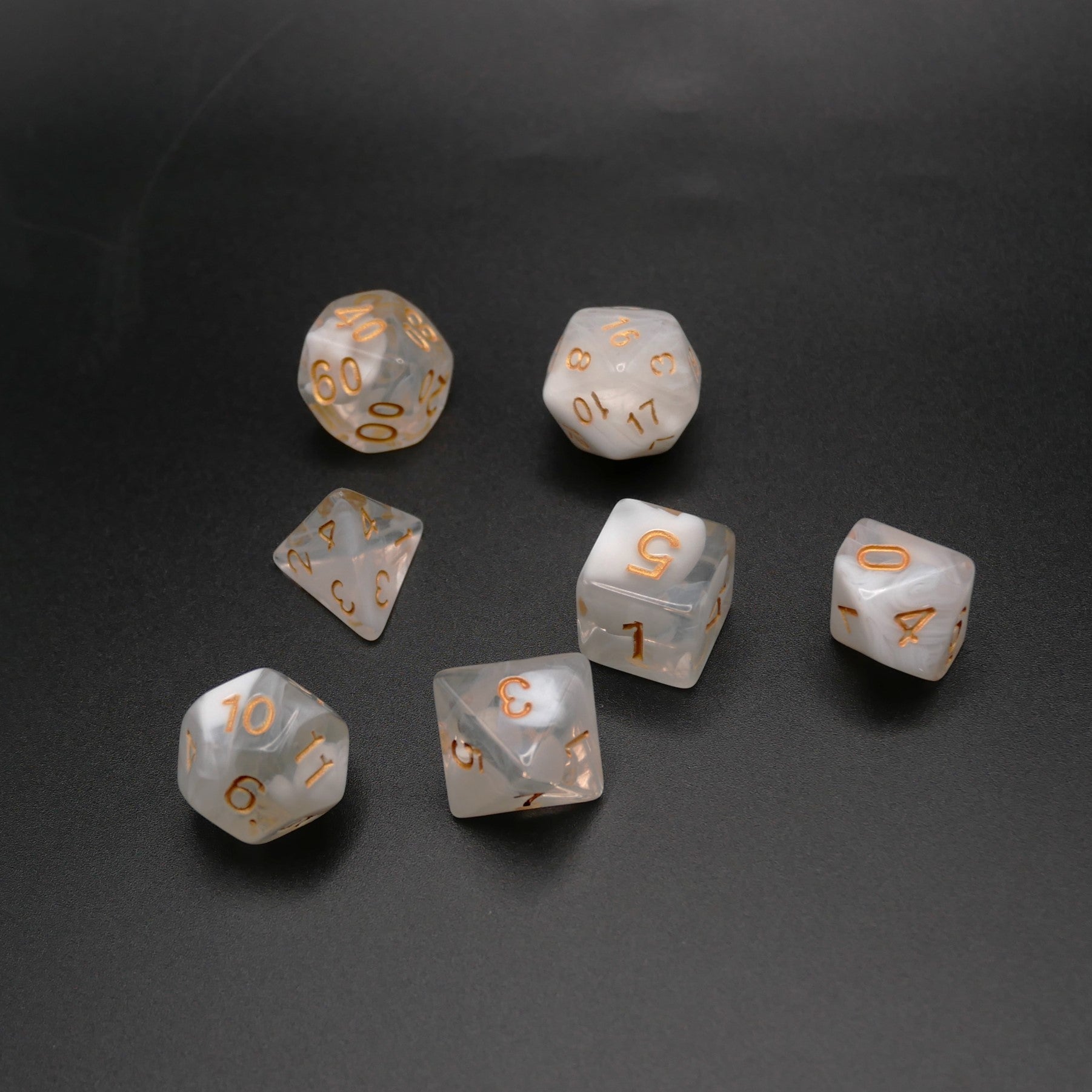 Lost Memories - 7 Piece DnD Dice Set | Acrylic RPG Gaming Dice
