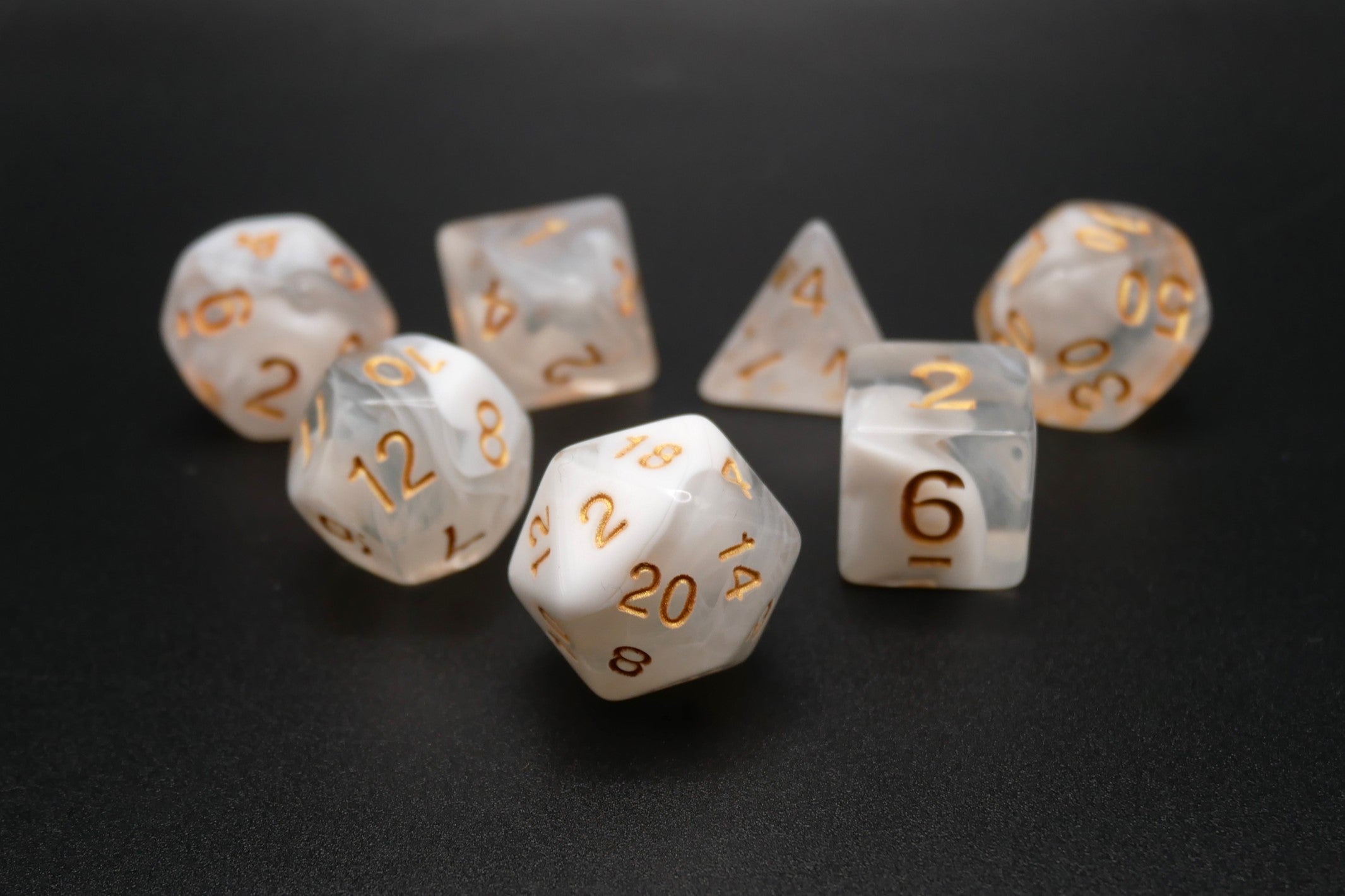 Lost Memories - 7 Piece DnD Dice Set | Acrylic RPG Gaming Dice