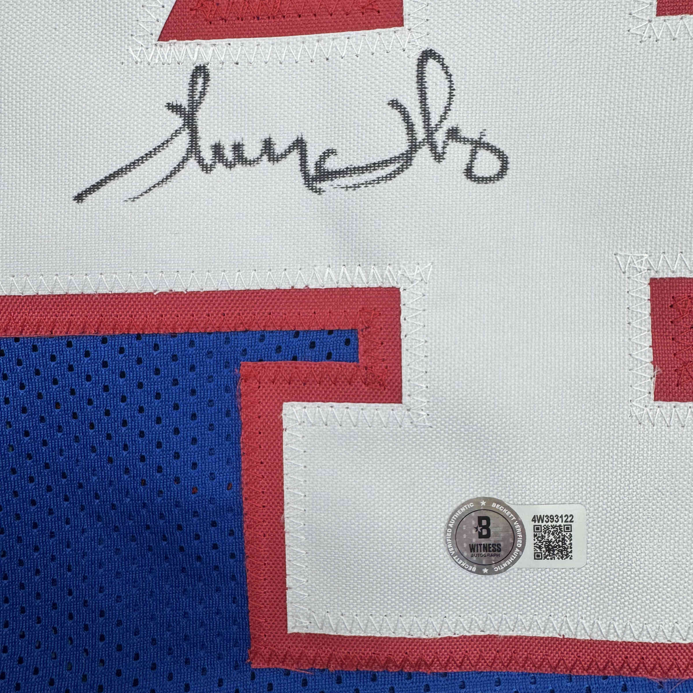 Autographed/Signed Thurman Thomas Buffalo Blue Football Jersey JSA COA