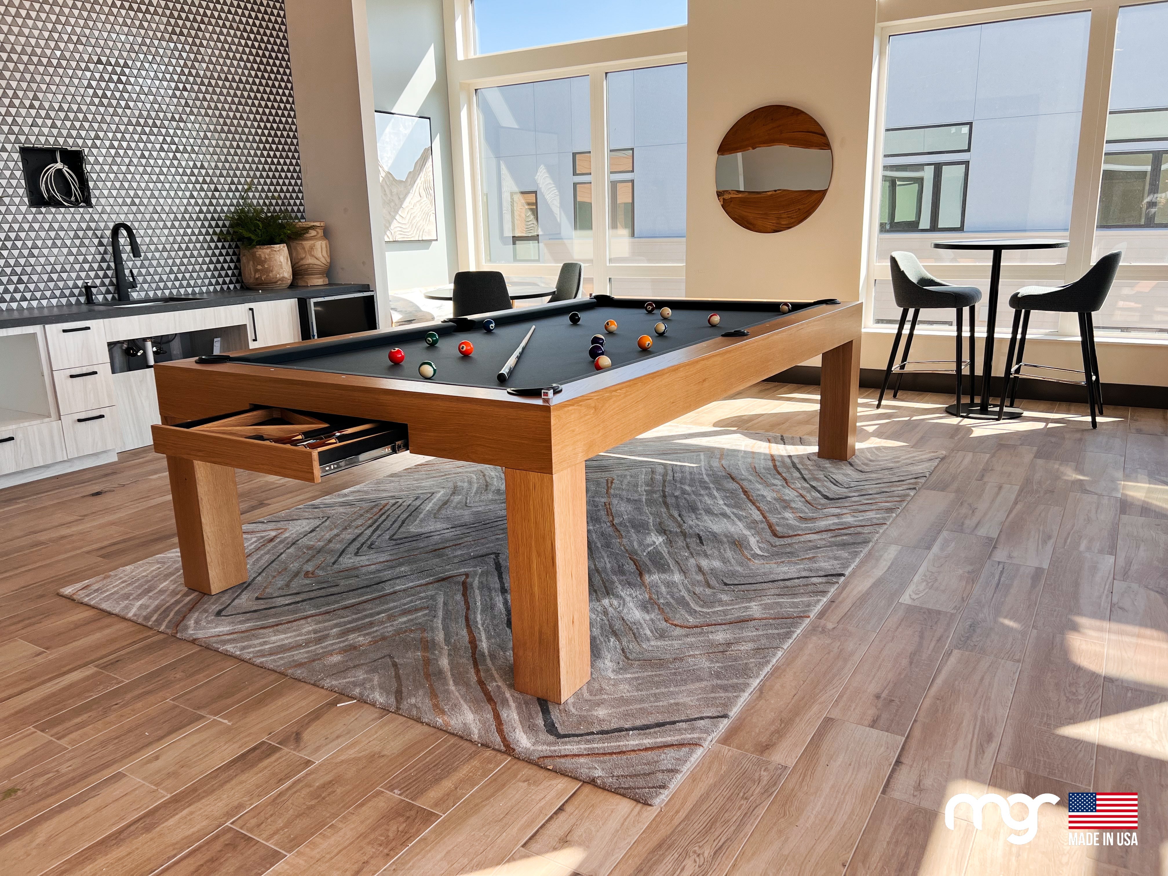 The Modern Pool Table (Rift Oak Natural Finish)