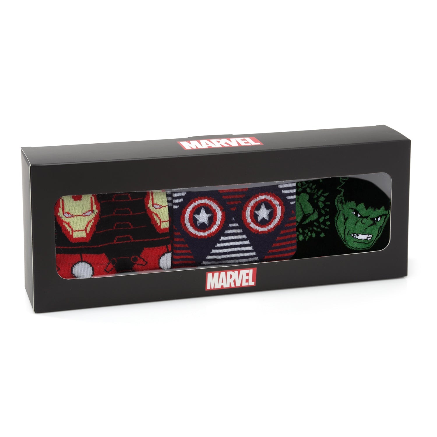 Marvel Avengers Favorites 3 Pair Socks and Lapel Pin Gift Set