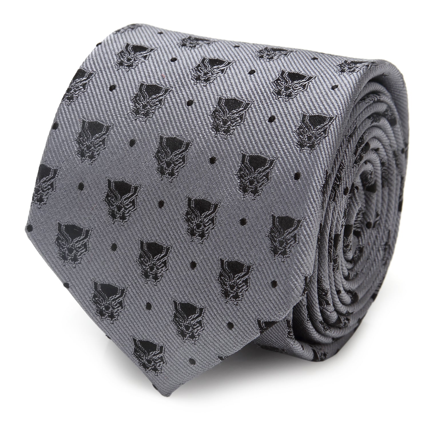 Marvel Black Panther Gray Dot Tie