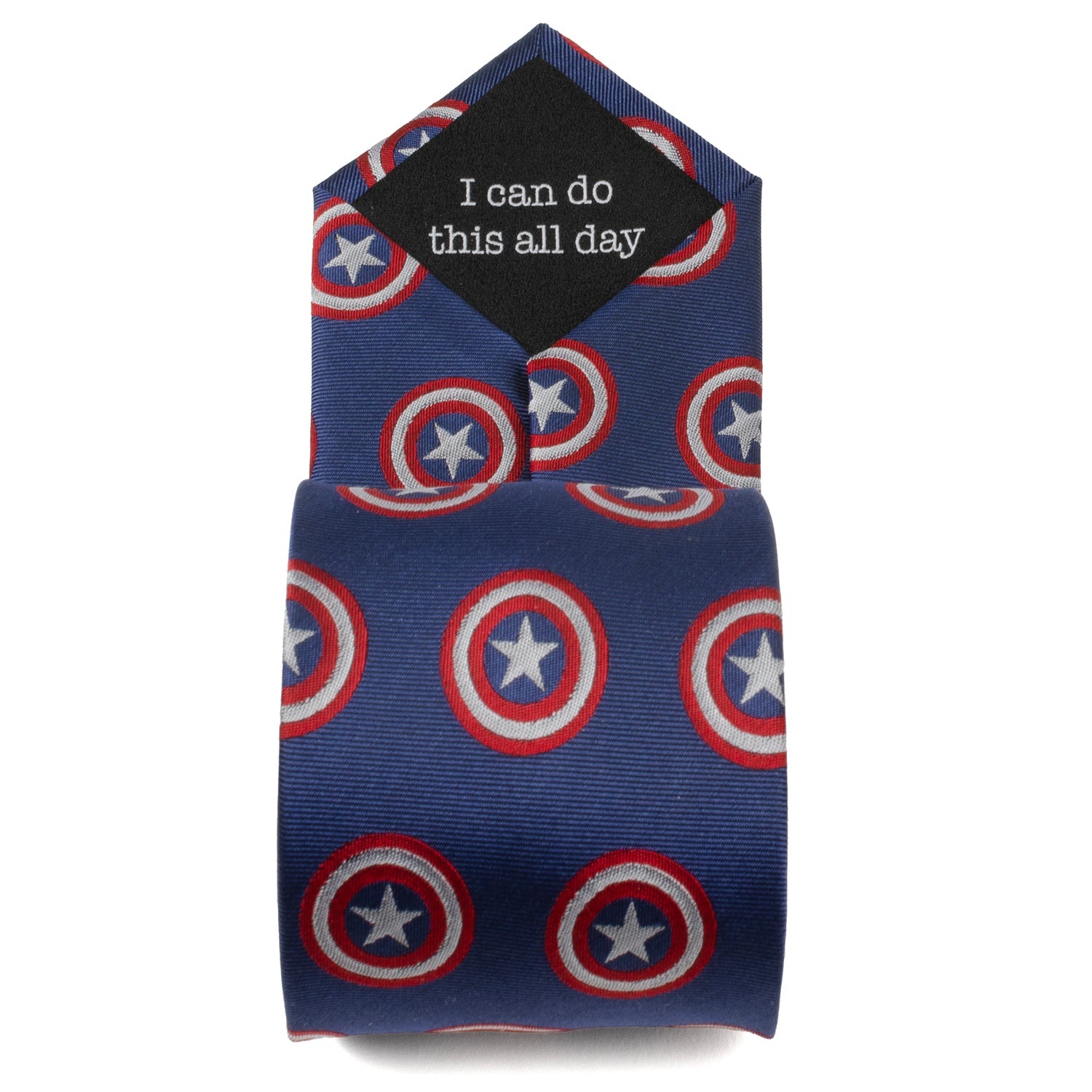 Marvel Captain America Hidden Message Blue Men's Tie