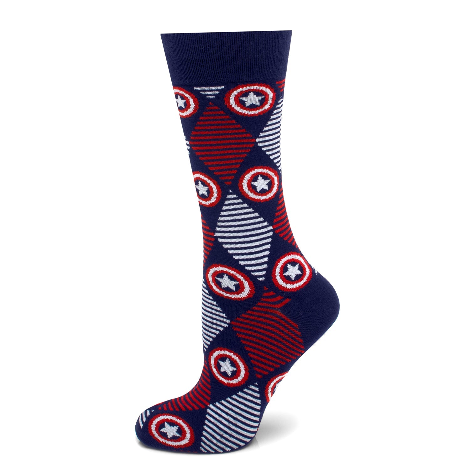 Marvel Captain America Navy Argyle Stripe Gift Set