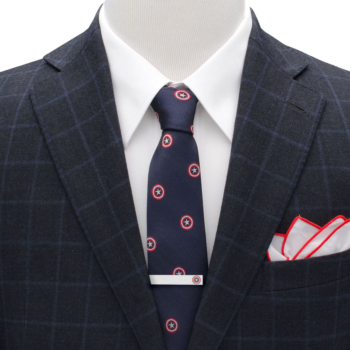 Marvel Captain America Cufflinks and Tie Bar Gift Set