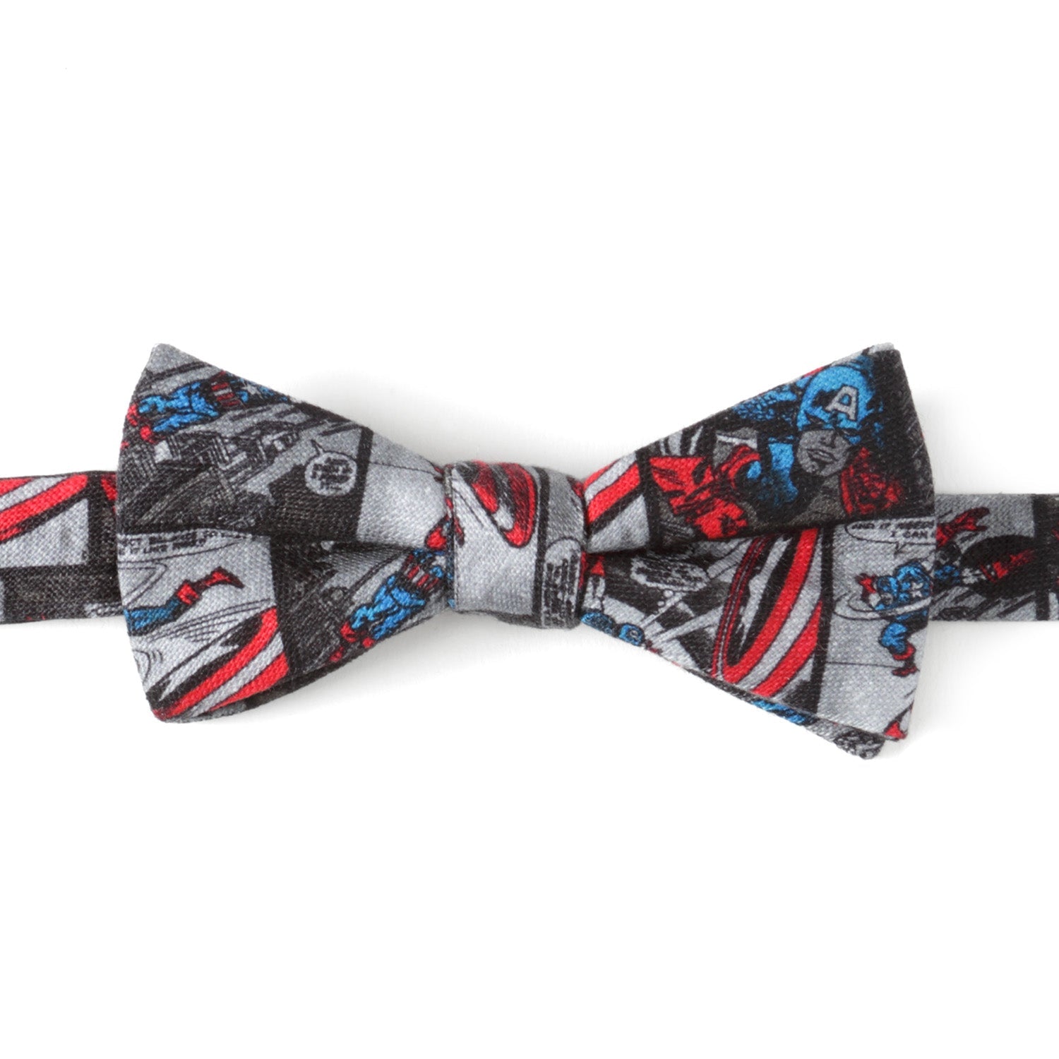 Marvel Captain America Comic Gray Men's Bow Tie