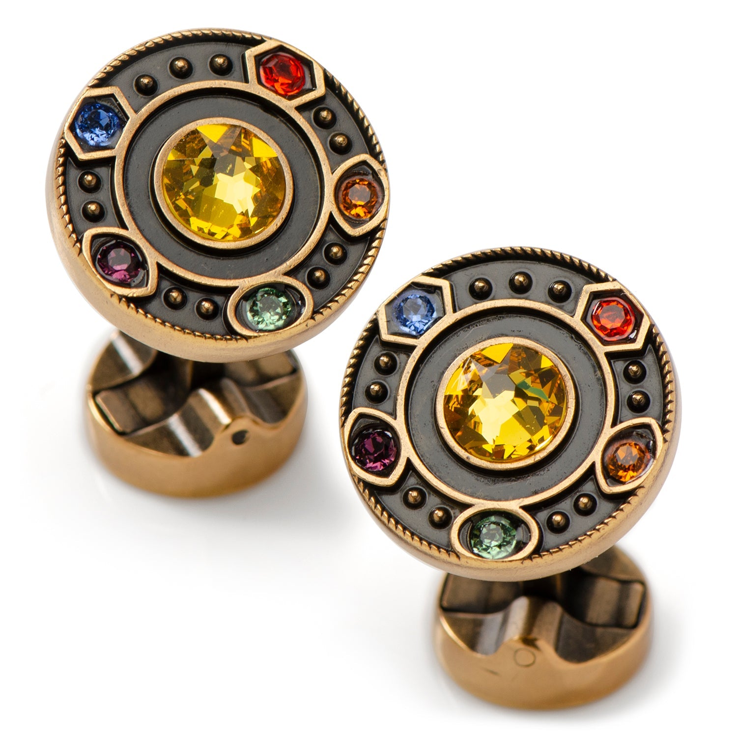 Marvel Avengers Infinity Stones Antique Gold Cufflinks
