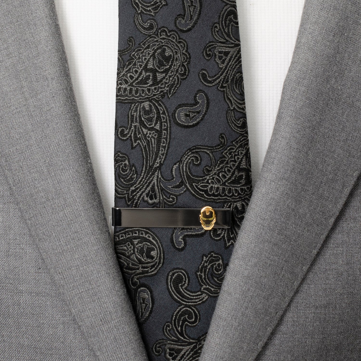 Marvel Iron Man "I Love You 3000" Gunmetal Hidden Message Tie Bar