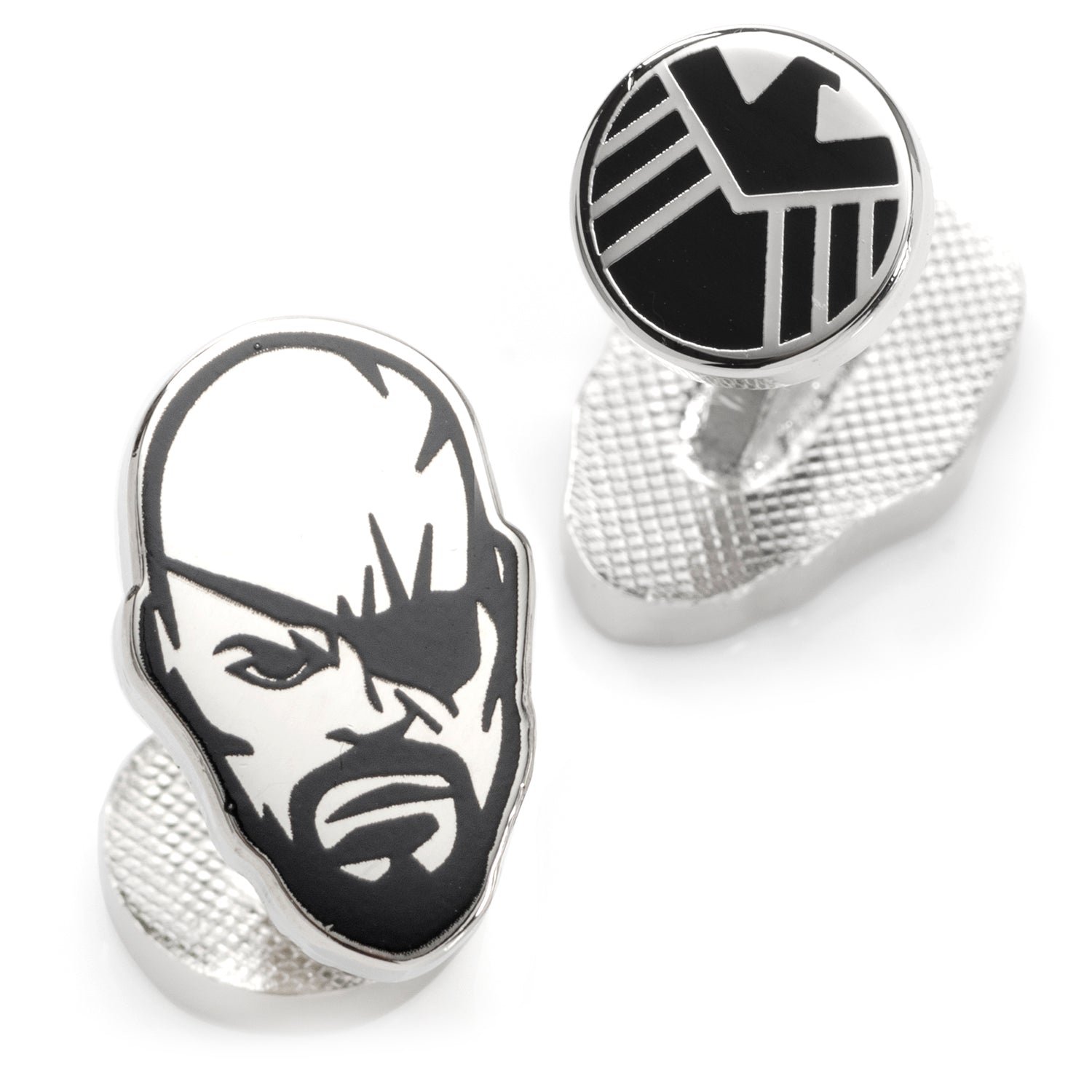 Marvel Nick Fury Silver Cufflinks