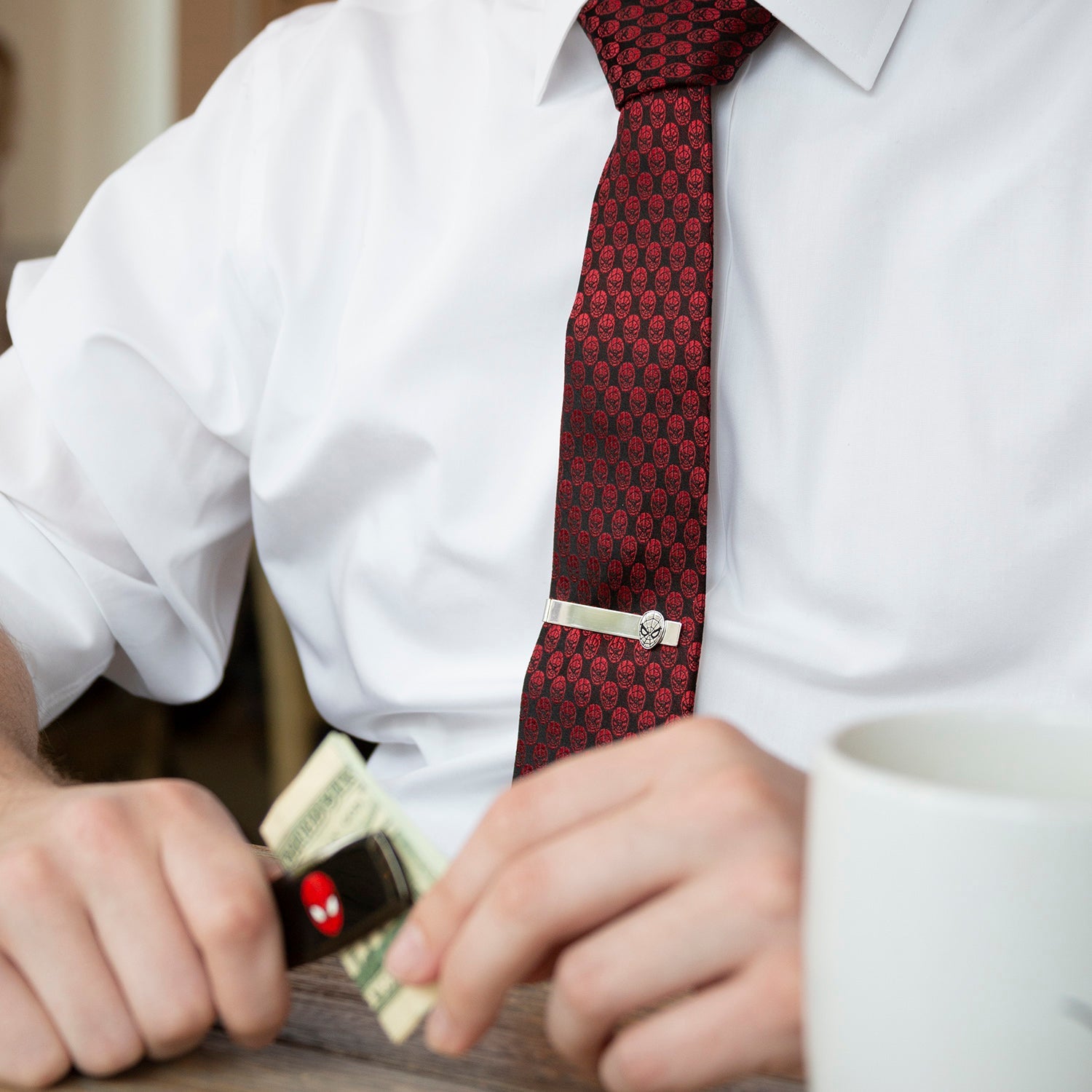 Marvel Spider-Man Mask Red Men's Tie