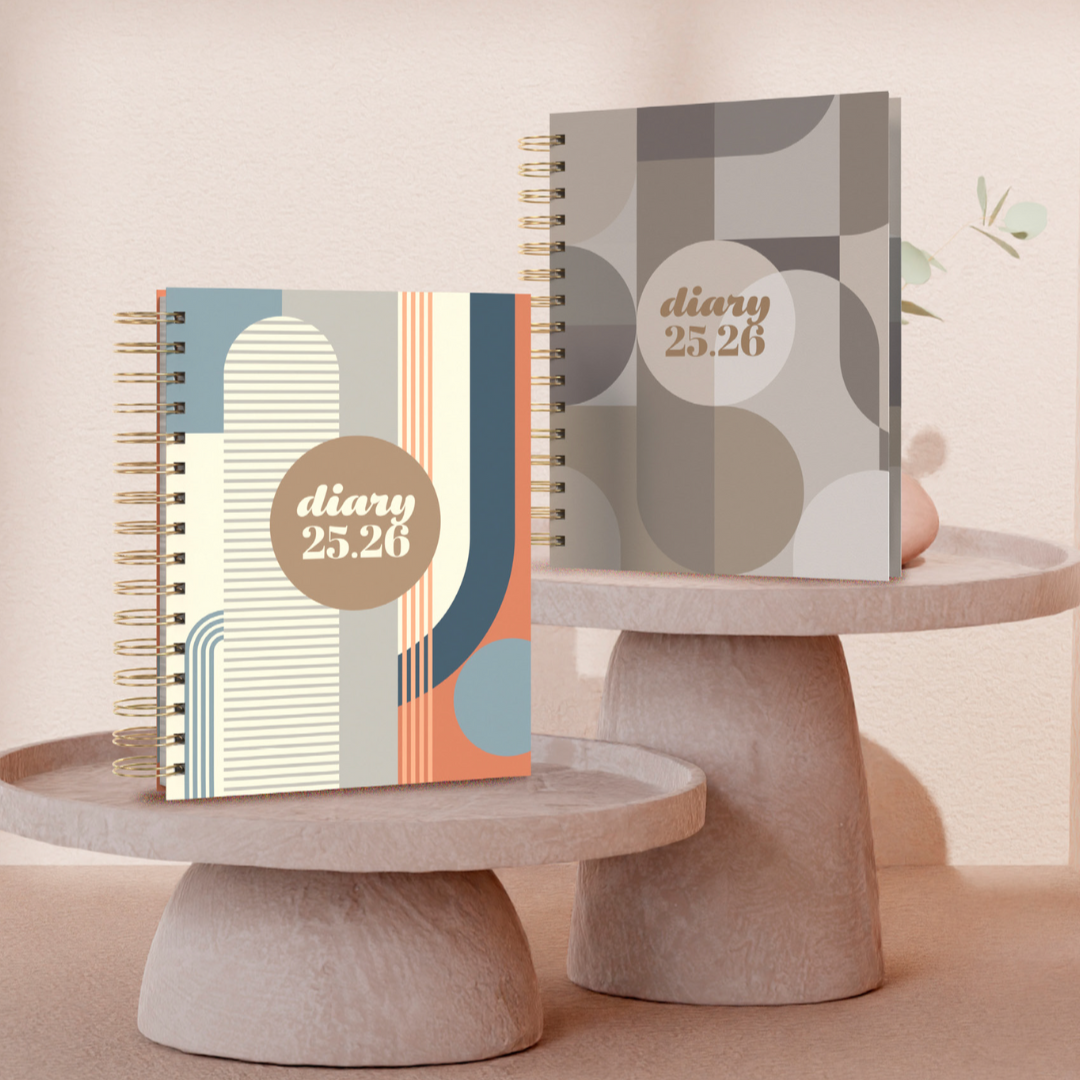 Scandi - A5 Day-to-Page Mid/Academic Year Diary Planner 2025-2026